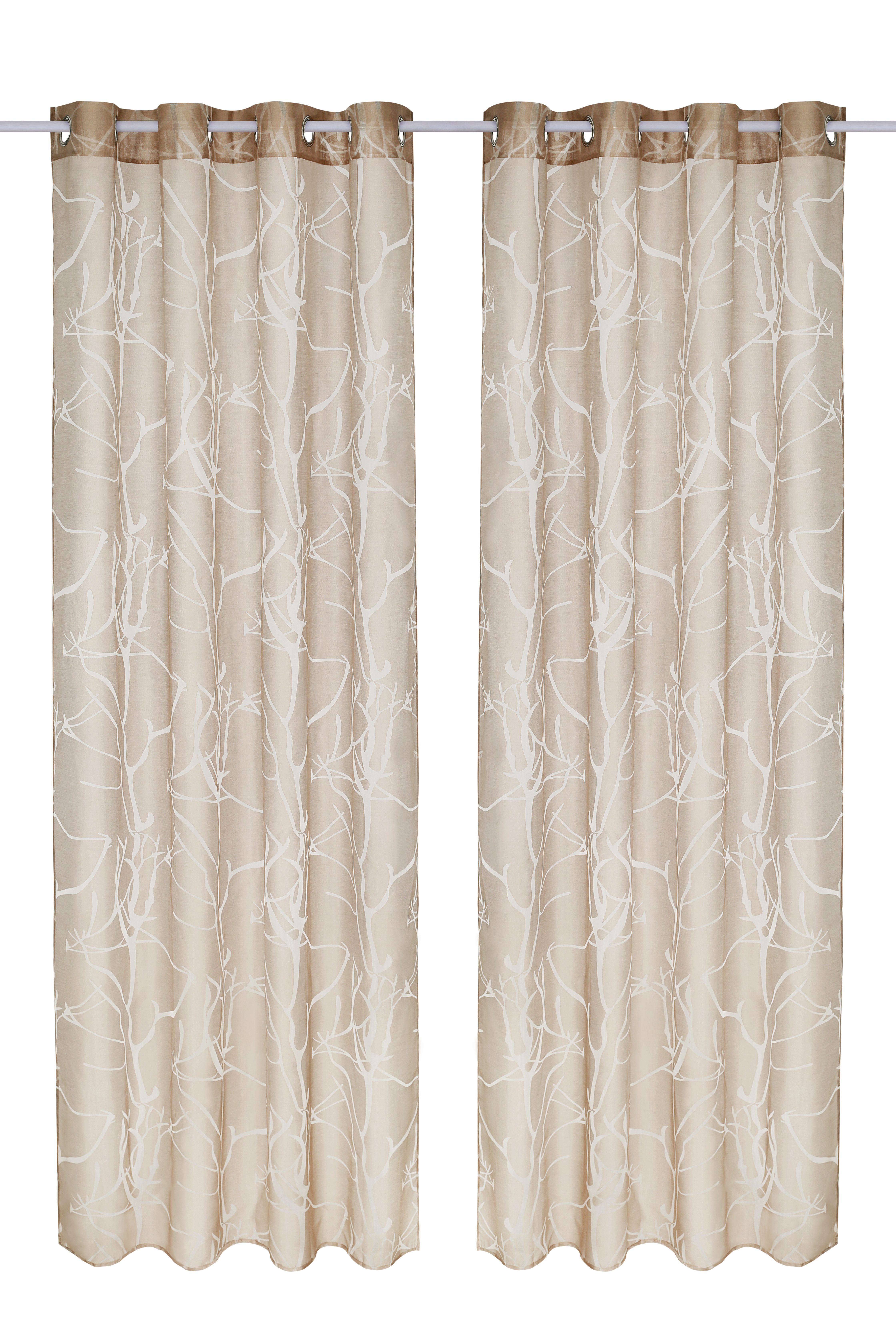 OTTO home Gardine Anna (1 St), Ösen, halbtransparent, Ausbrenner, Bestseller, Äste-Motiv, Viskose, Polyester