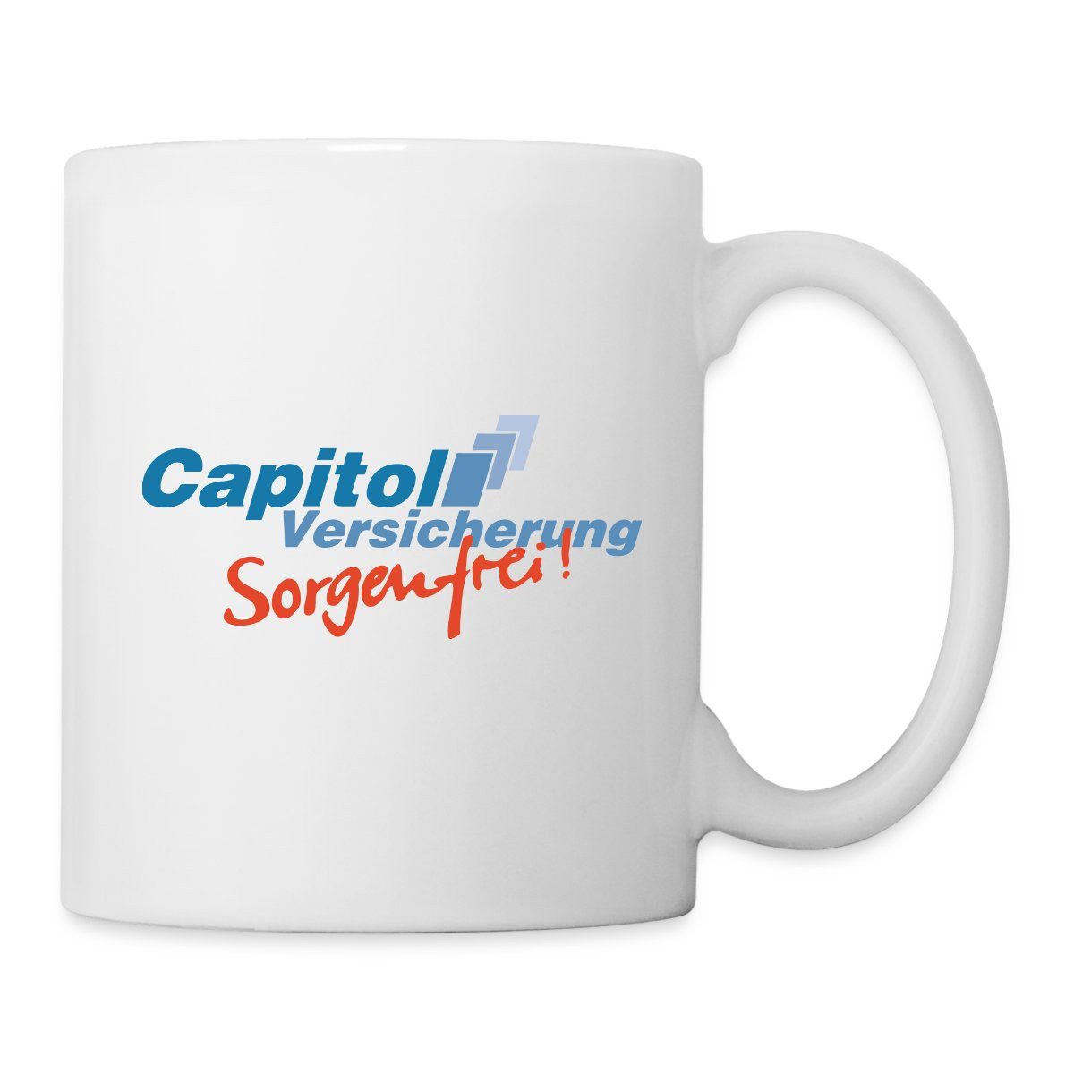 Spreadshirt Tasse Stromberg Capitol Versicherung Sorgenfrei Tasse, Keramik