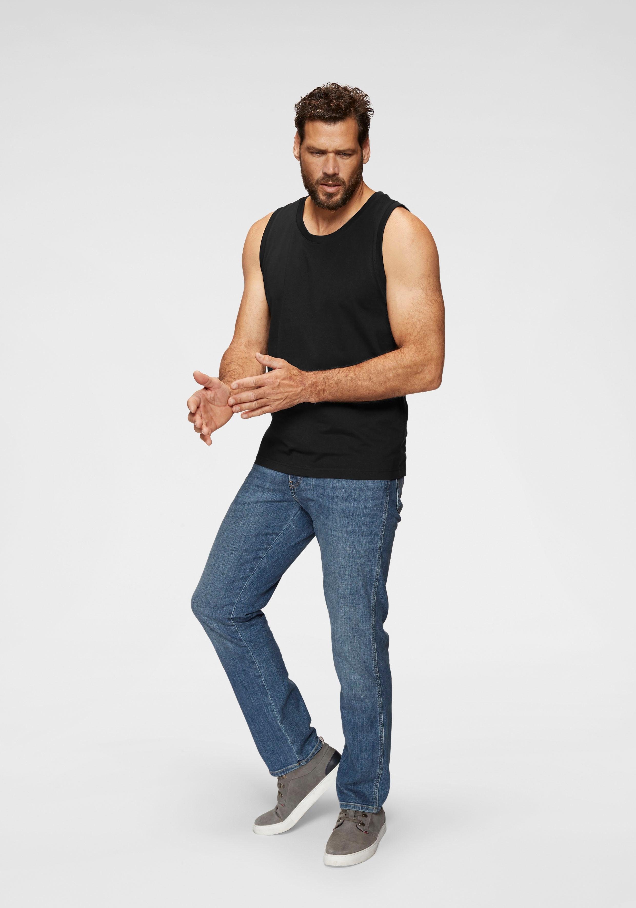 Man's World Muscleshirt (3er-Pack) schmal geschnitten, Rundhalsausschnitt, aus 100% Baumwolle