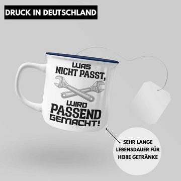 Trendation Thermotasse Trendation - Handwerker Emaille Tasse mit Spruch Geschenke für Handwerk Kaffeebecher KFZ Mechaniker Mechatroniker