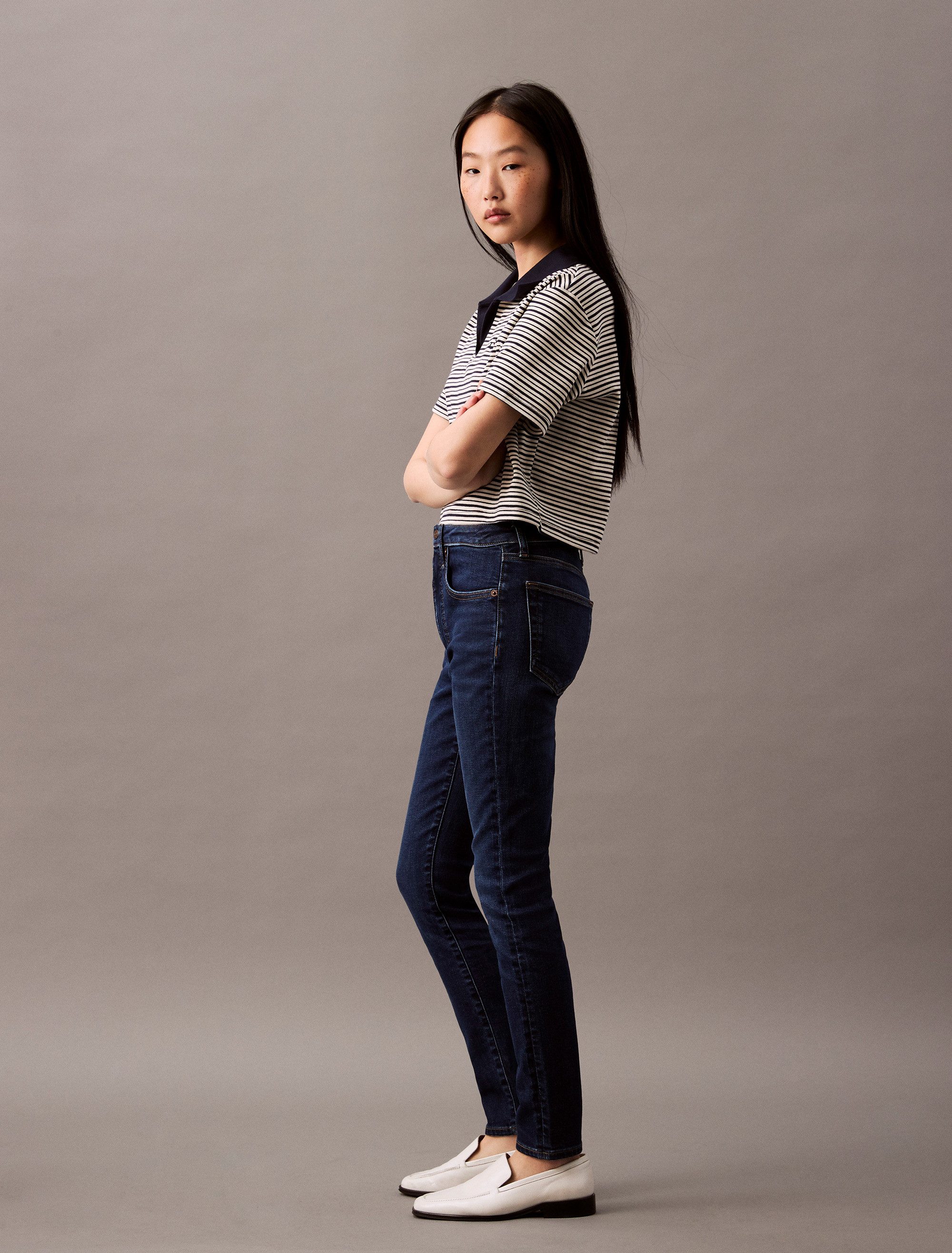 Calvin Klein Jeans Skinny-fit-Jeans MID RISE SKINNY Mit Gürtelschlaufen