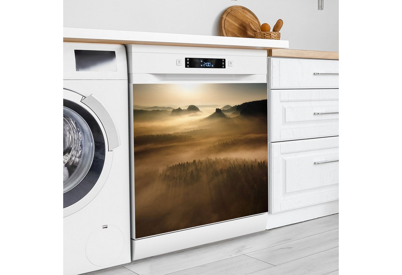 Thumbnail - DEQORI Magnetfolie 'Goldener Waldhauch', Spülmaschine Magnetmatte magnetisch Magnetfolie Folie Schutz