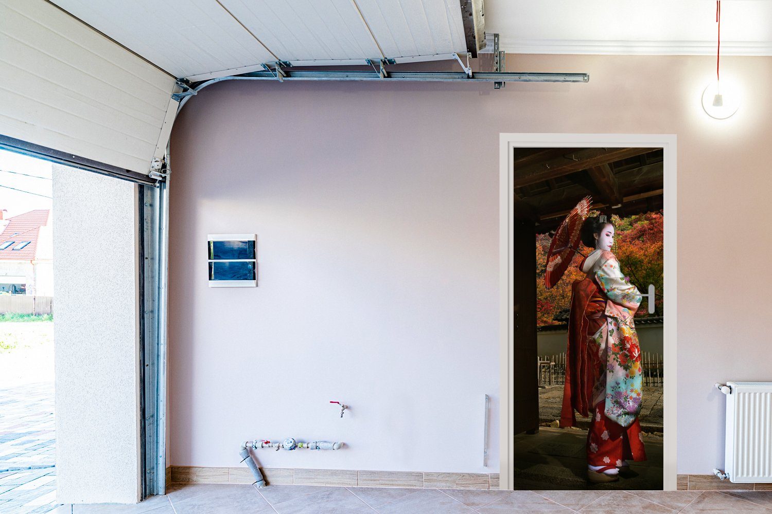 Türaufkleber, Türtapete für Tür, Japan, Geisha MuchoWow St), Fototapete Matt, Gion 75x205 (1 in in cm bedruckt,