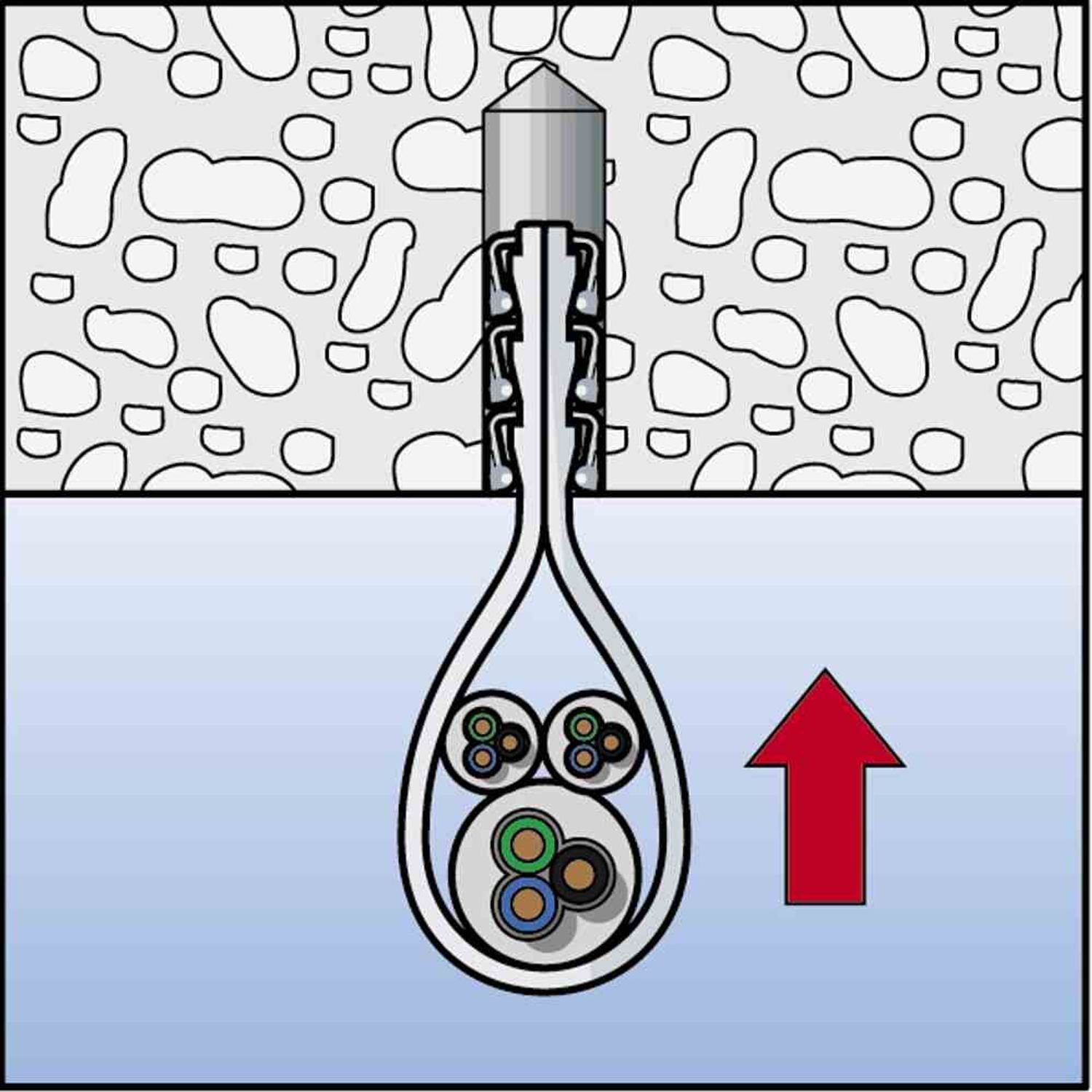 Thumbnail - fischer Universaldübel Steckfix + Leitungsschlaufe 100St Befestigungen Dübel Kabel Rohr TOP, (100-tlg)