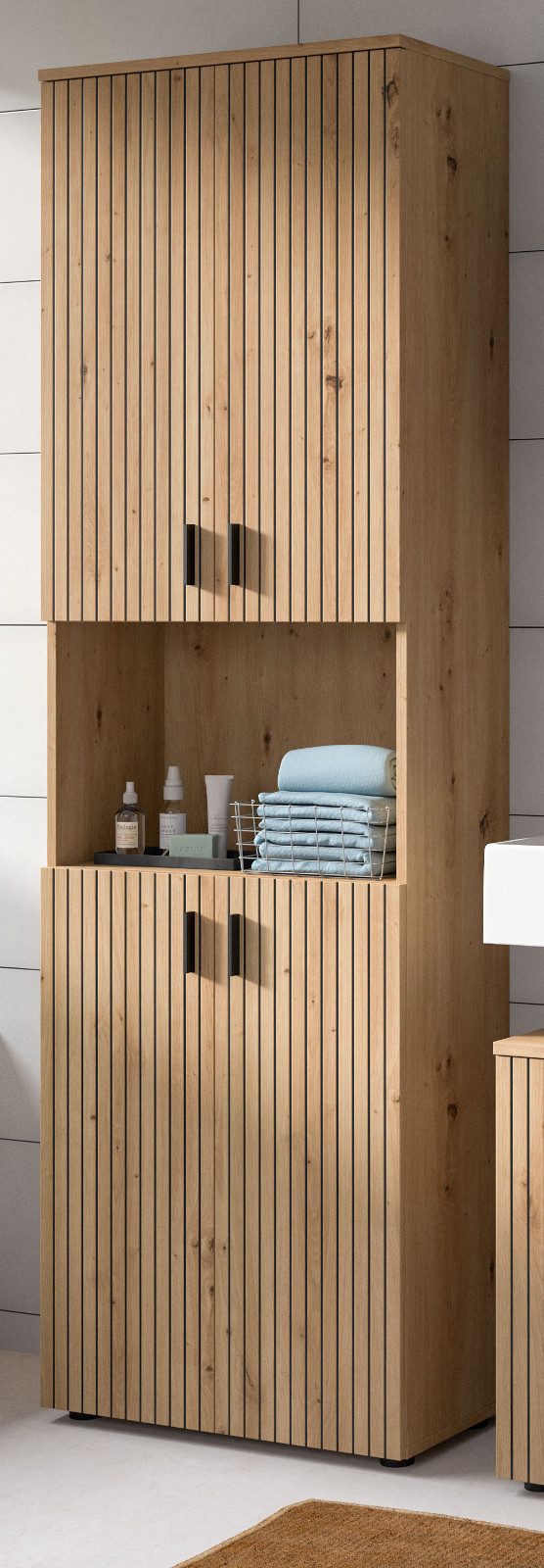 Inn.Furn Hochschrank Livia (Badschrank in Eiche günstig online kaufen