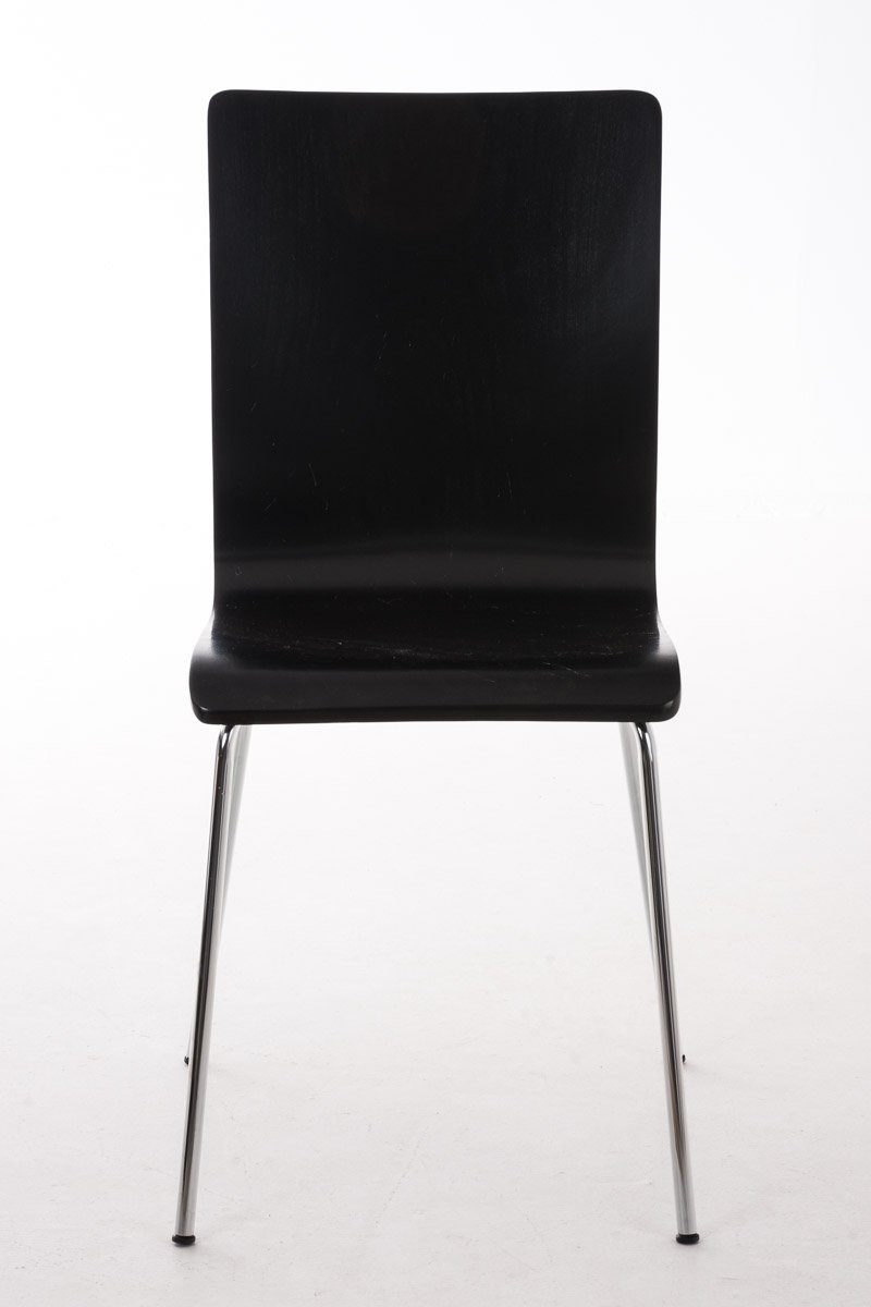 Sitzfläche Gestell: geformter Messestuhl), Metall (Besprechungsstuhl - - Holz Konferenzstuhl Warteraumstuhl Besucherstuhl ergonomisch schwarz Peppo chrom TPFLiving mit Sitzfläche: - -