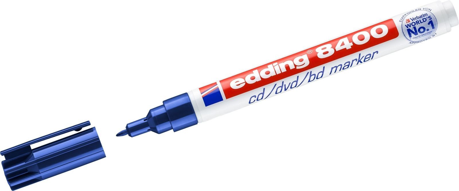 Permanentmarker CD-Marker edding 8400 ca. 0,5-1mm blau