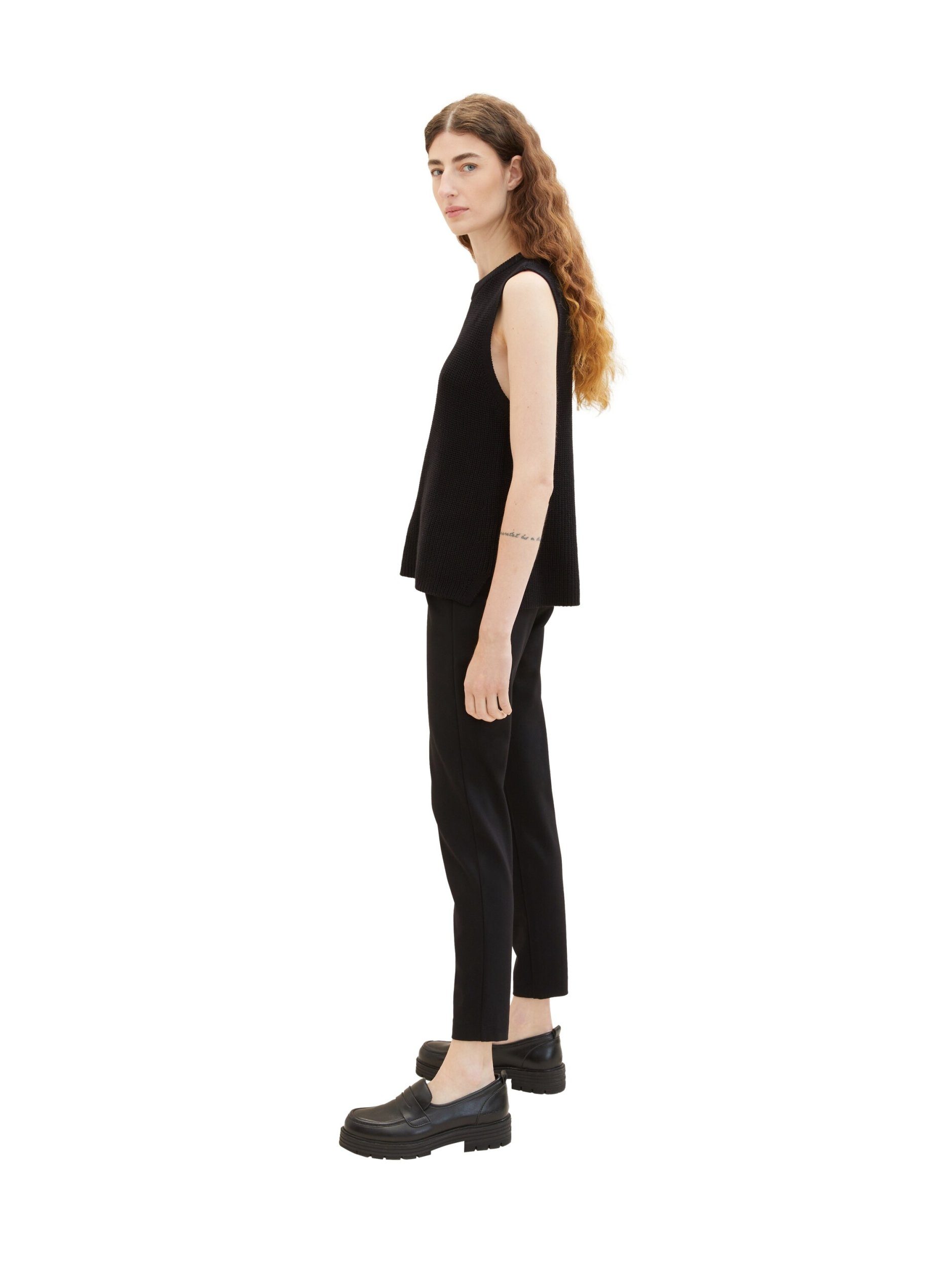 TOM TAILOR Chinohose jersey loose fit pants ankle | Stretchhosen