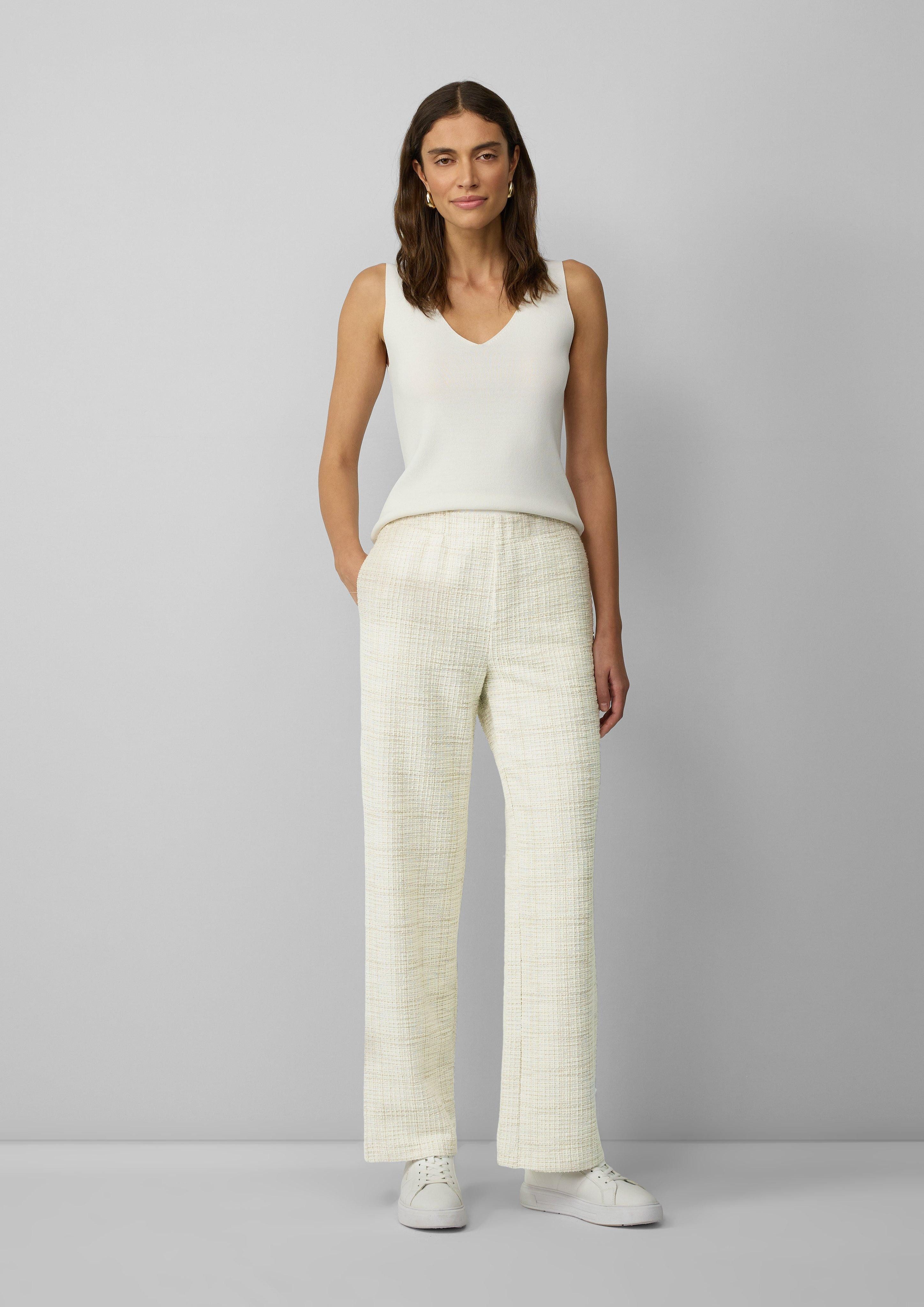 s.Oliver BLACK LABEL Stoffhose Bouclé-Hose mit günstig online kaufen