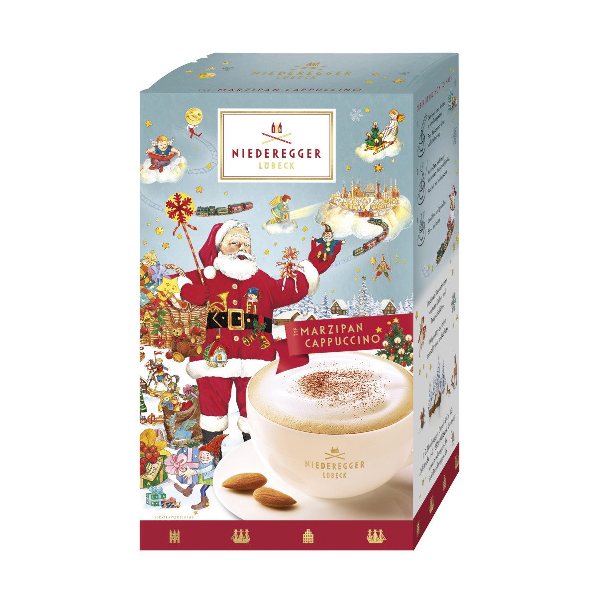 Niederegger Kaffee, Niederegger Typ Marzipan Cappuccino 10er Getränkepulver Packung 220g