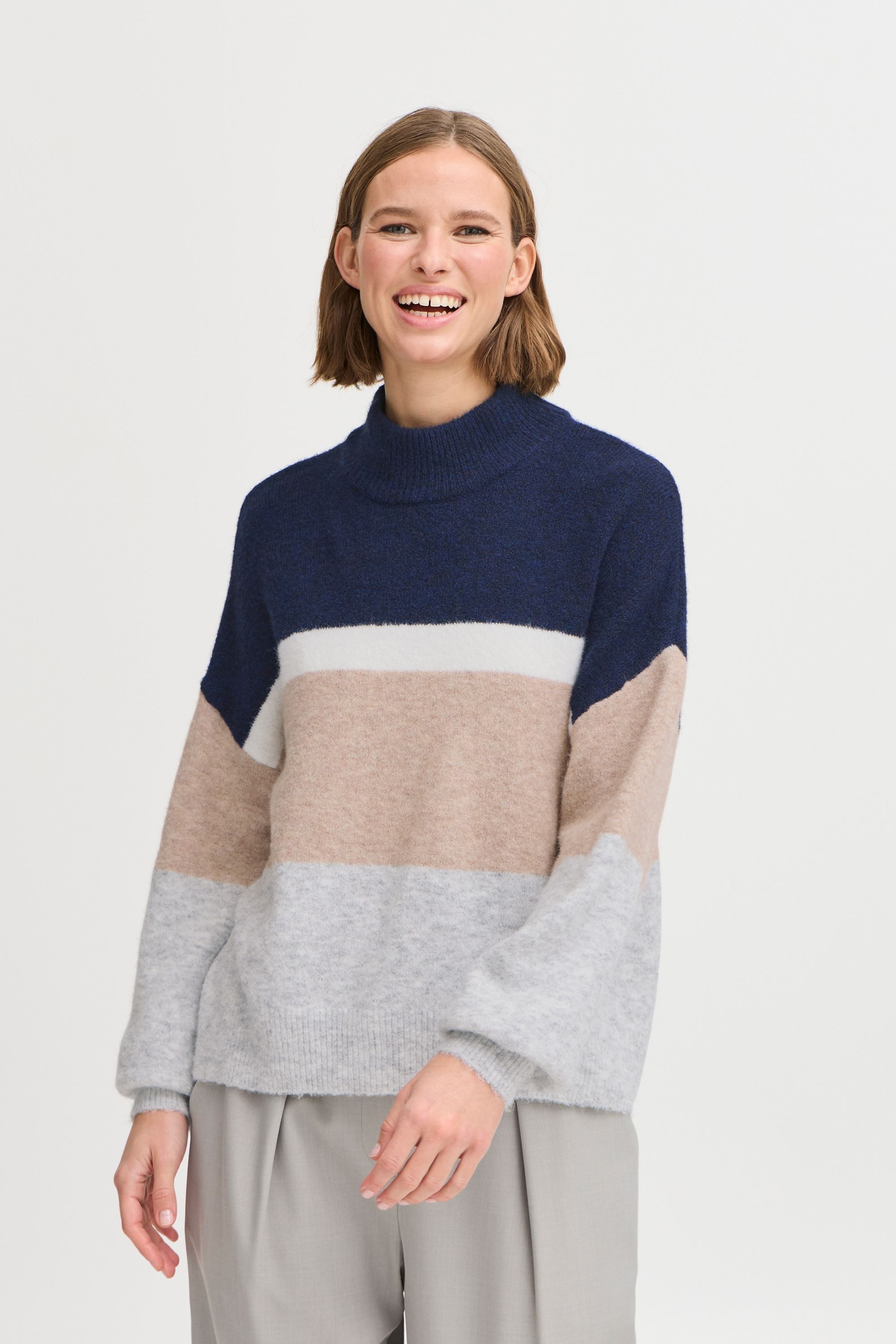 Rollkragenpullover BYOMEA STRIPED JUMPER 2 -