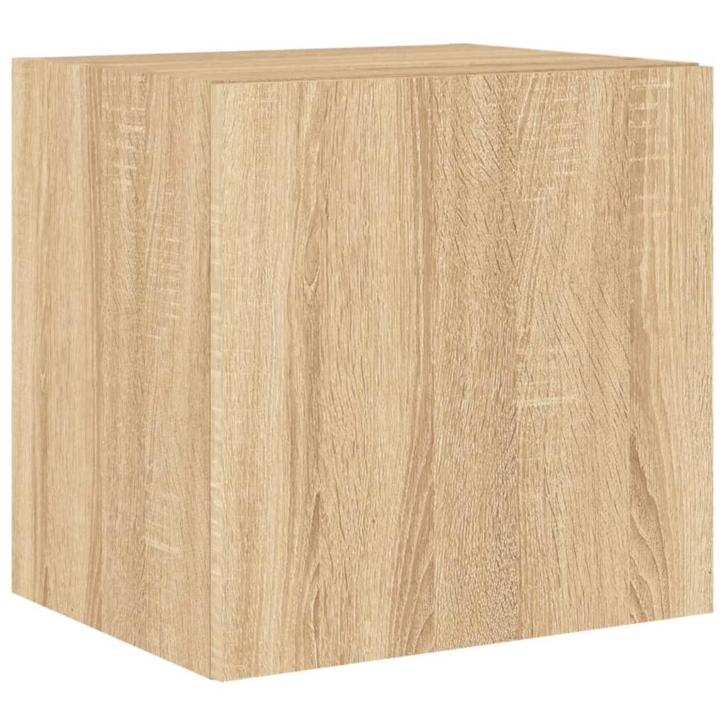 vidaXL TV-Wand TV-Wandschrank mit LED-Leuchten Sonoma-Eiche günstig online kaufen