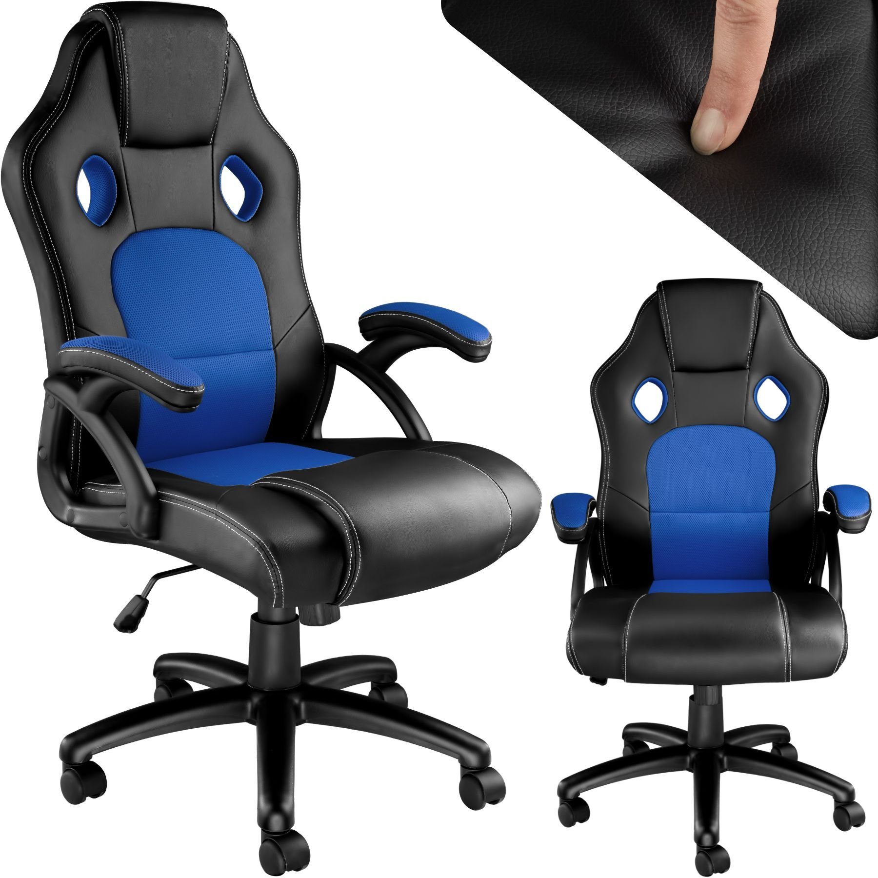 tectake Gaming-Stuhl Bürostuhl (Set, 1 St), Überzug aus weichem Kunstleder günstig online kaufen