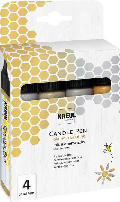 Kreul Malstift Candle Pen Glamour Lighting, 4er-Set