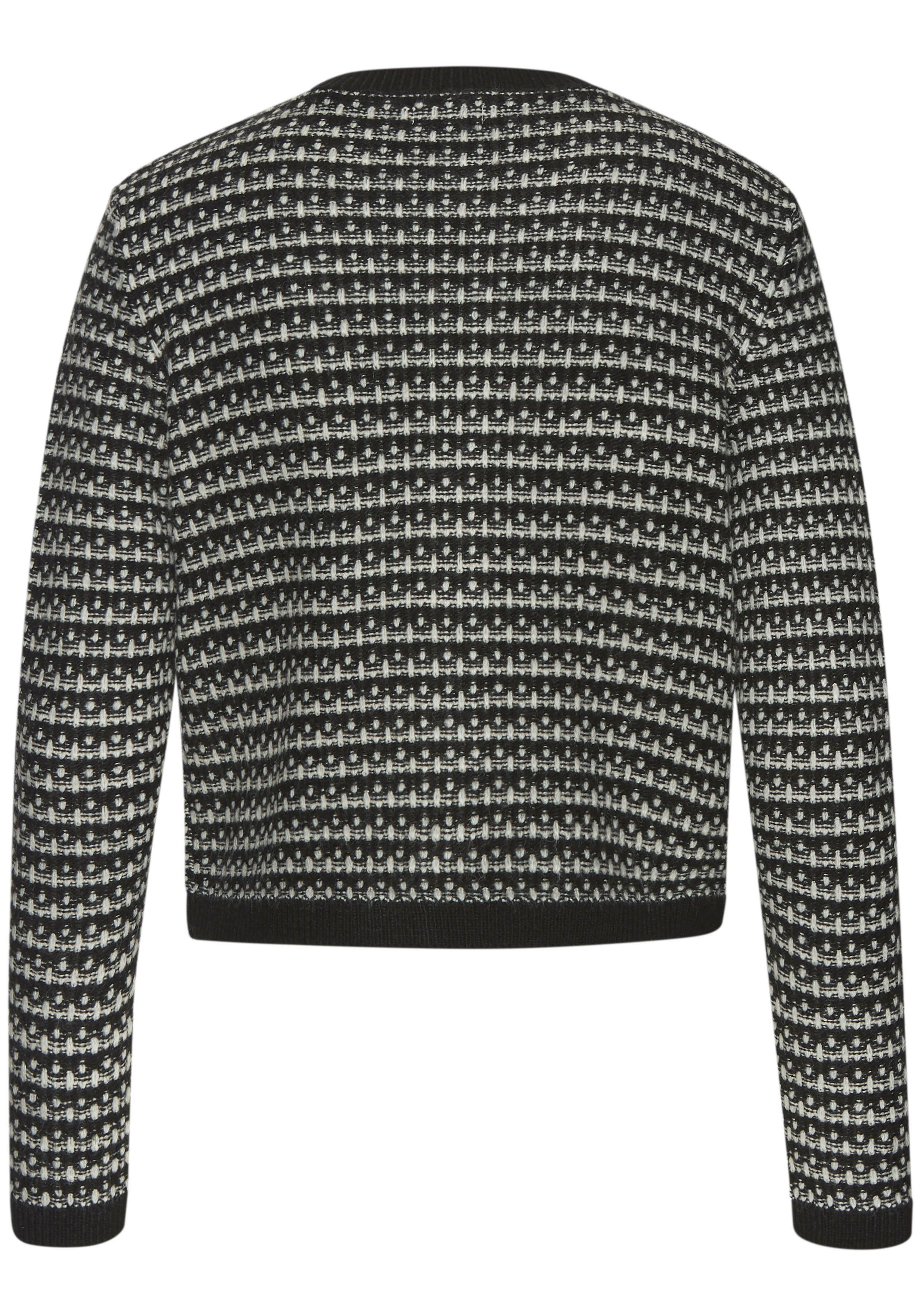 LASCANA Strickjacke mit Karomuster, markante Knopfleiste, casual-chic