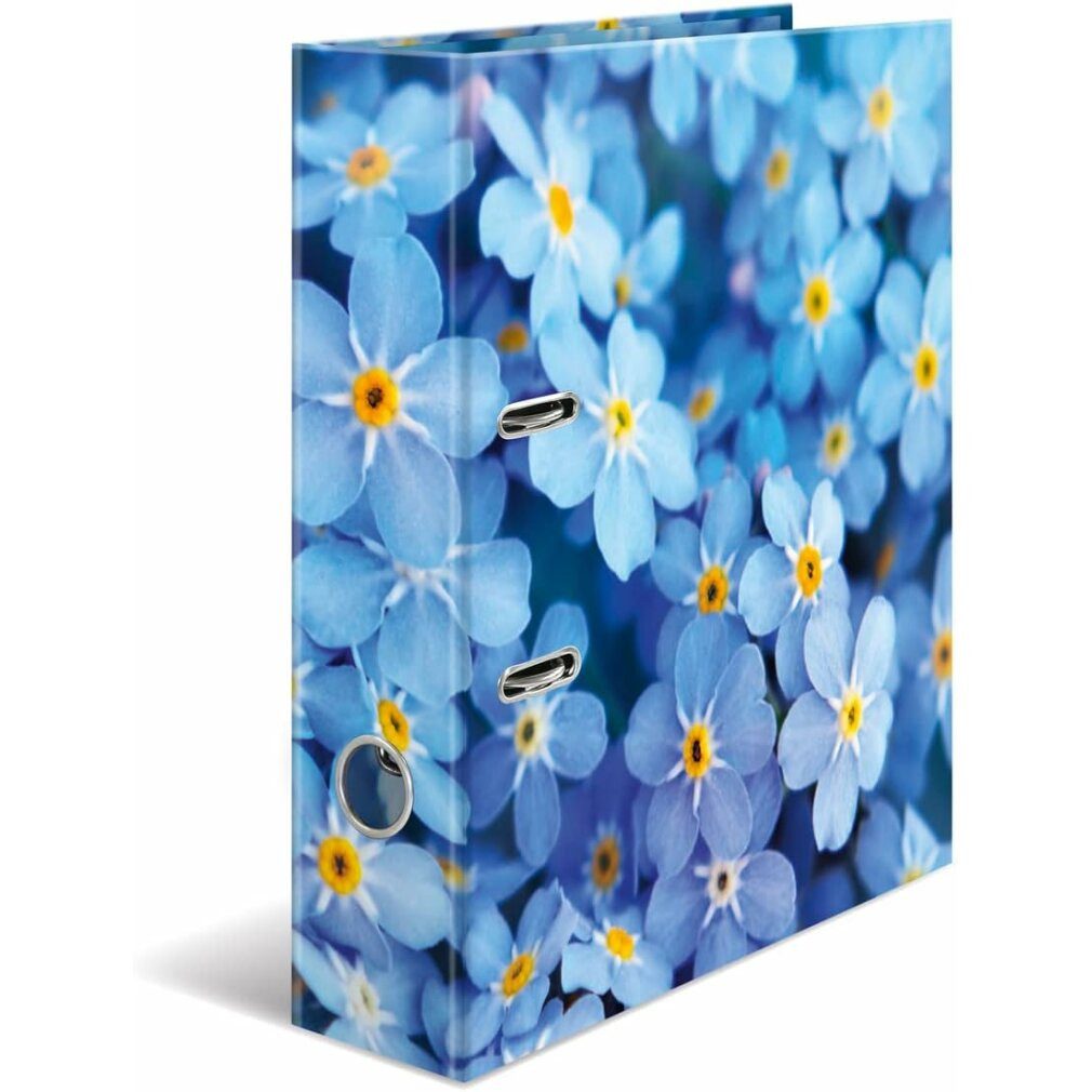 Aktenordner Ordner Blue Flowers Motivordner 7,0 cm DIN A4