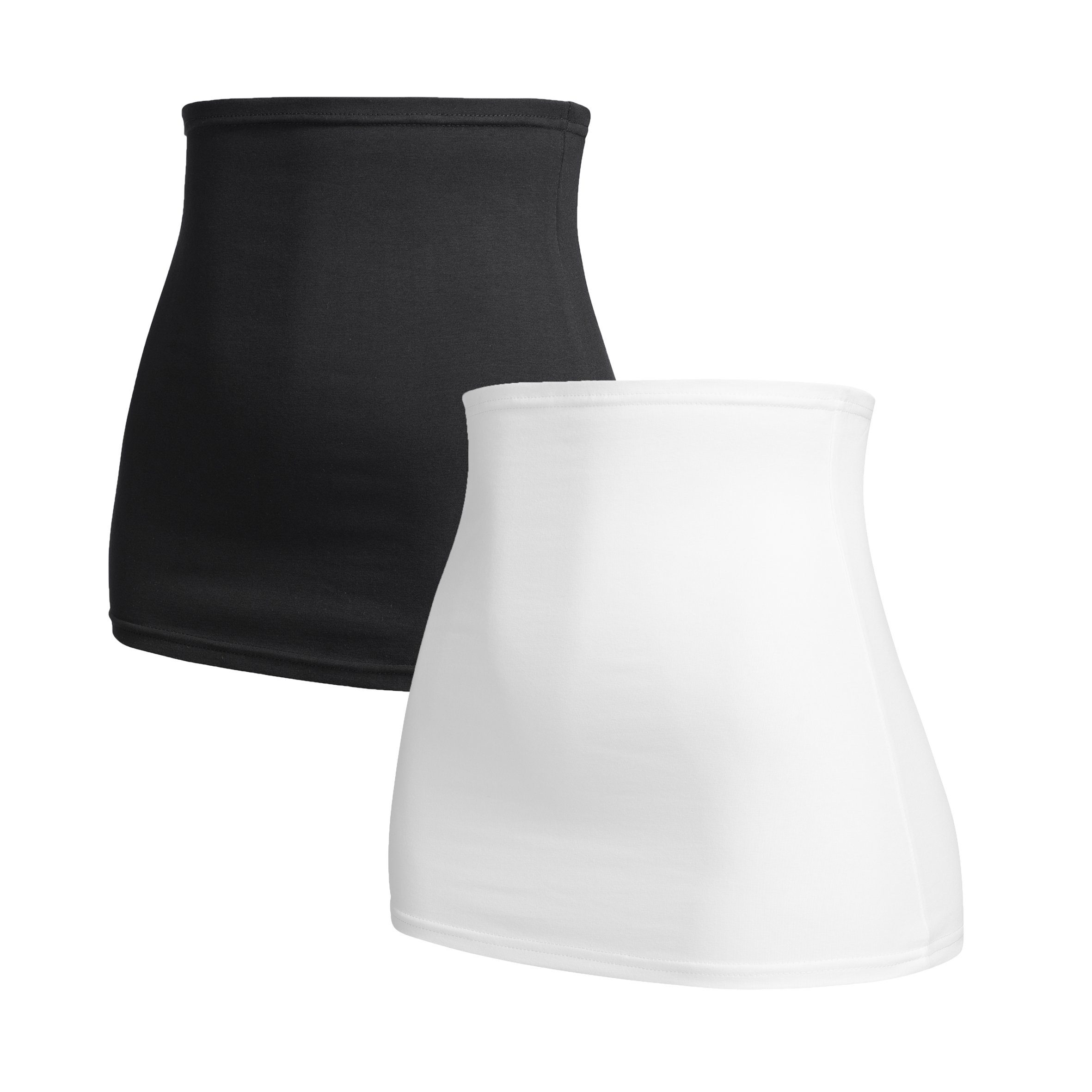 Herzmutter Bauchband Tube-Nierenwärmer - 2er-Set - Baumwolle - Shirtverlängerung