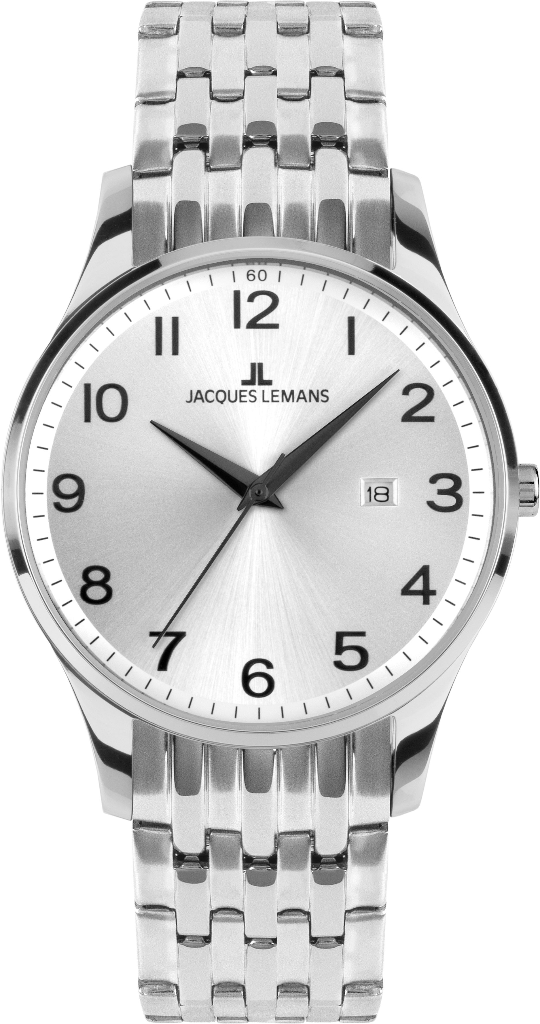 Jacques Lemans Quarzuhr London 1-2216G, Armbanduhr, Damenuhr, Edelstahlarmband, analog, Tag
