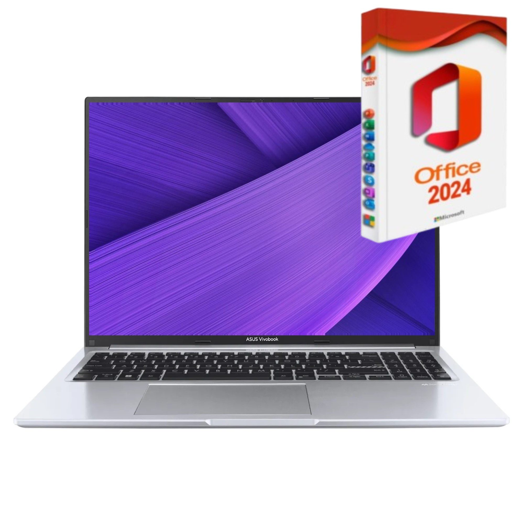 Asus Vivobook X16 Business-Notebook (40,6 cm/16 Zoll, AMD Ryzen 7 7730U, AMD Radeon, 500 GB SSD, Windows 11 Pro, MS Office 2024 Pro, beleuchtete Tasten)