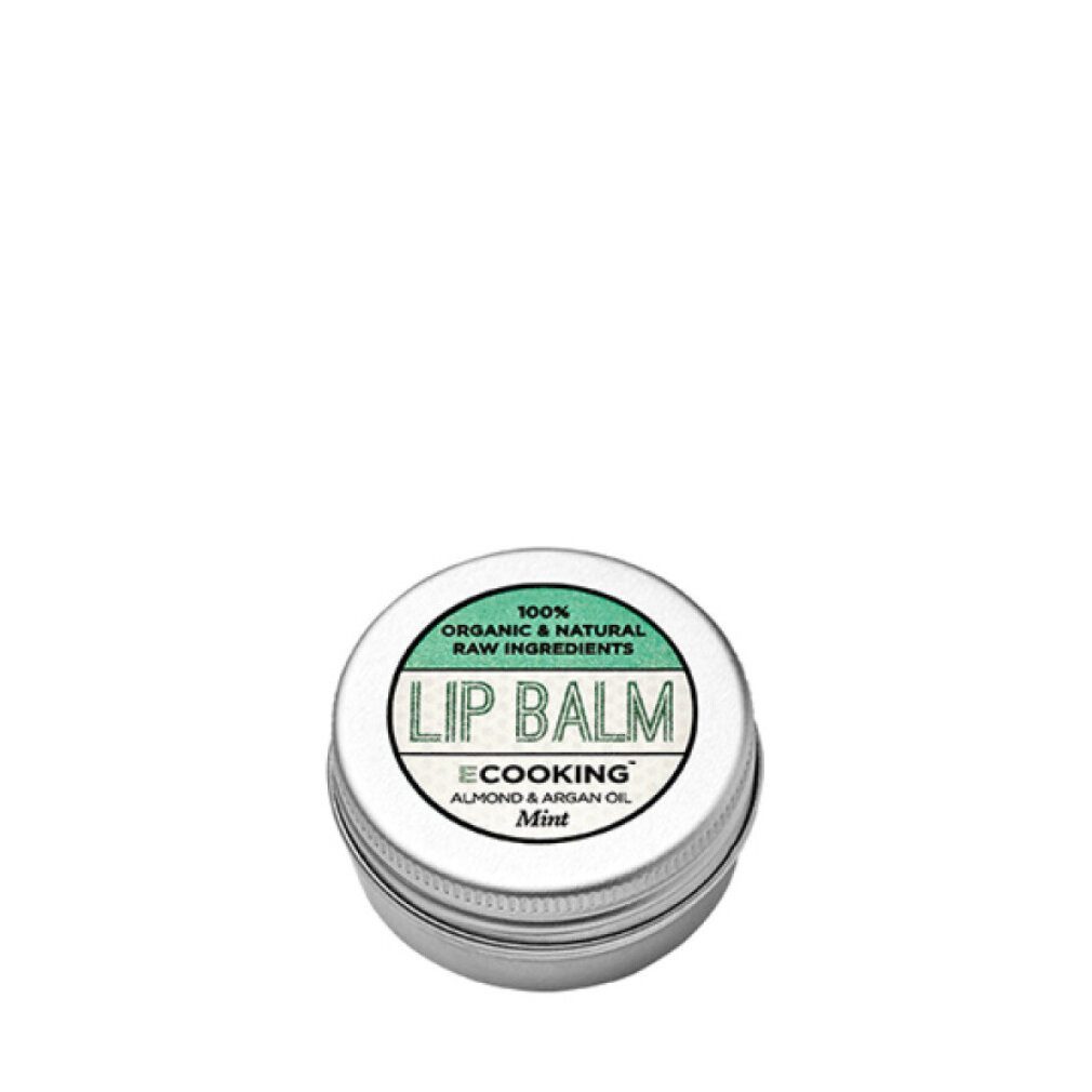 Ecooking Lippenpflegemittel, Bio-Arganöl, feuchtigkeitsspendend, Lippenbalsam, Minze, 15ml