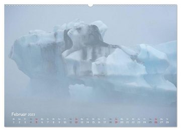 CALVENDO Wandkalender Island 2023 Gletschereis und Vulkanausbruch (Premium, hochwertiger DIN A2 Wandkalender 2023, Kunstdruck in Hochglanz)