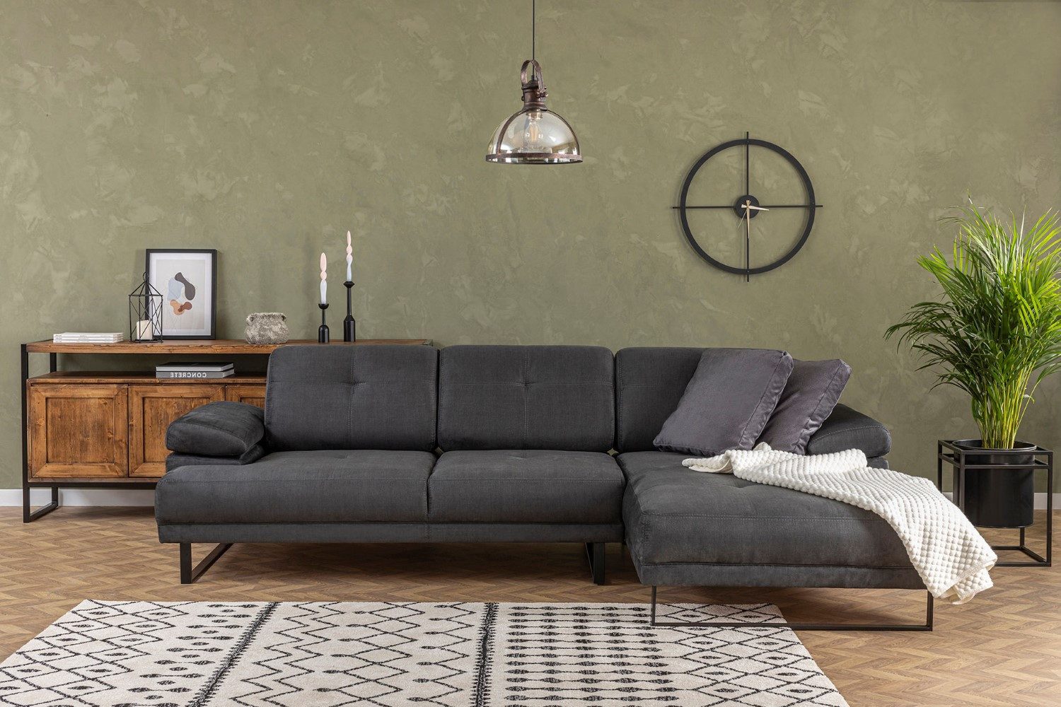 Myhomelando Ecksofa Mustang XXL, mit verstellbaren Arm- und Rückenlehnen