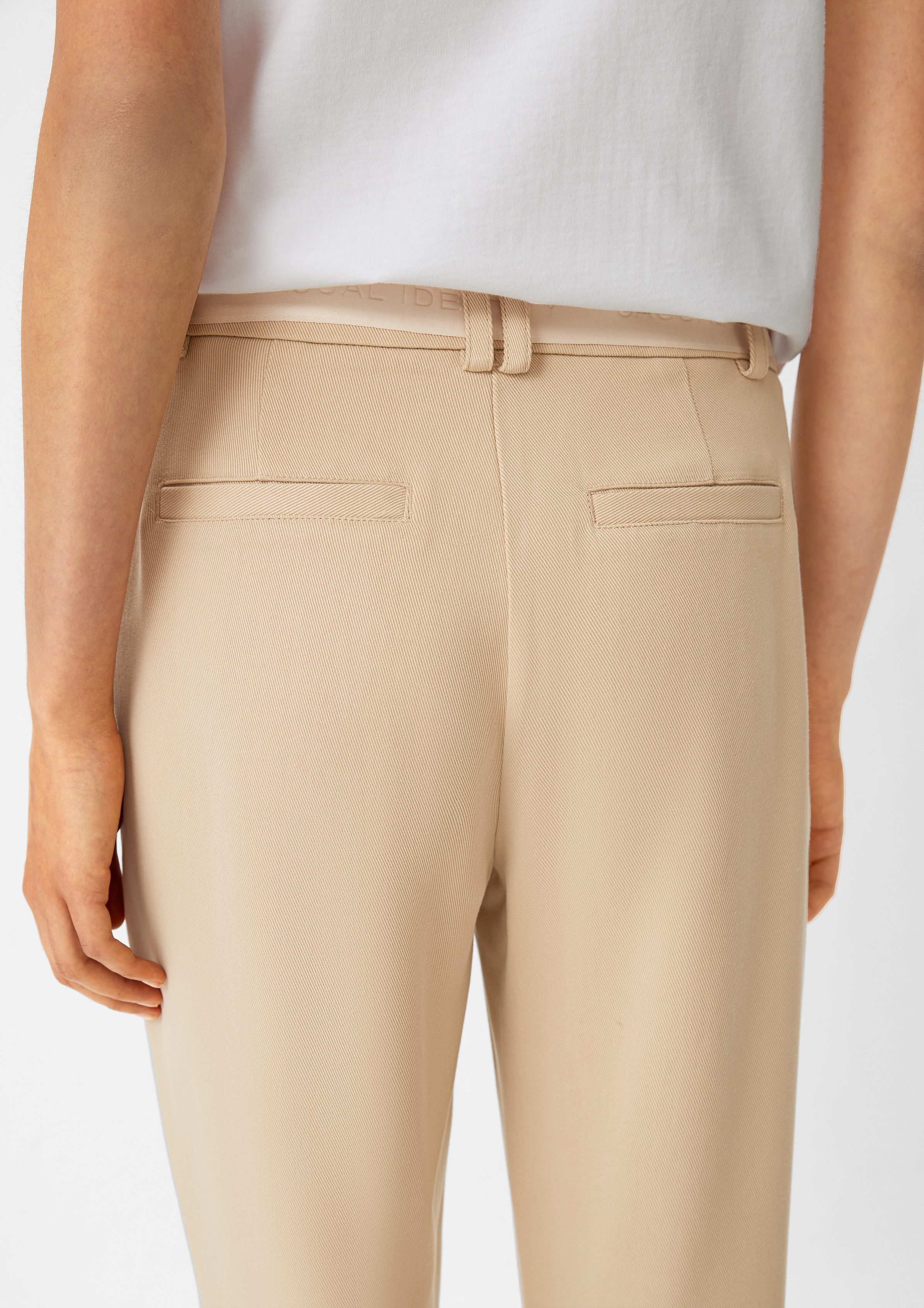 mit fixiertem Stoffhose Regular: Chino Umschlag comma casual identity