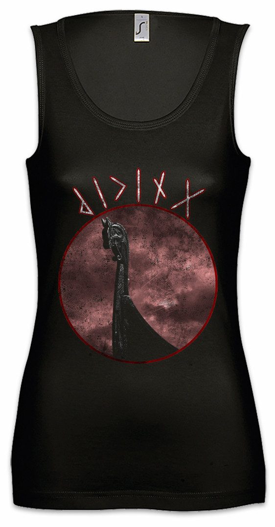 Tanktop Viking Ship Dragon Head Ärmelloses Damen T-Shirt Drachenkopf Vikings