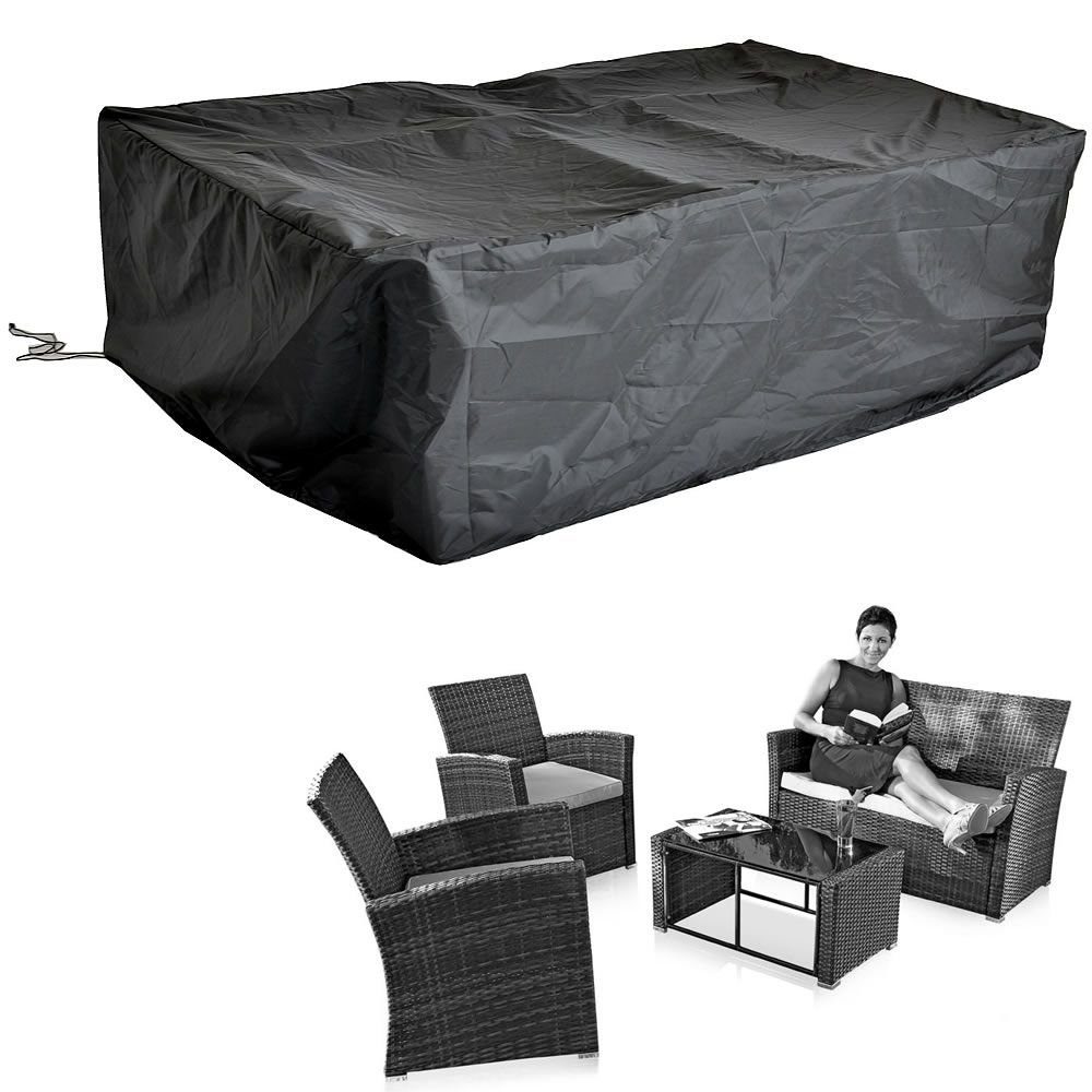 Feel2Home Gartenmöbel-Schutzhülle Schutzhülle 132x132x80 Schwarz Gartenmöbe günstig online kaufen