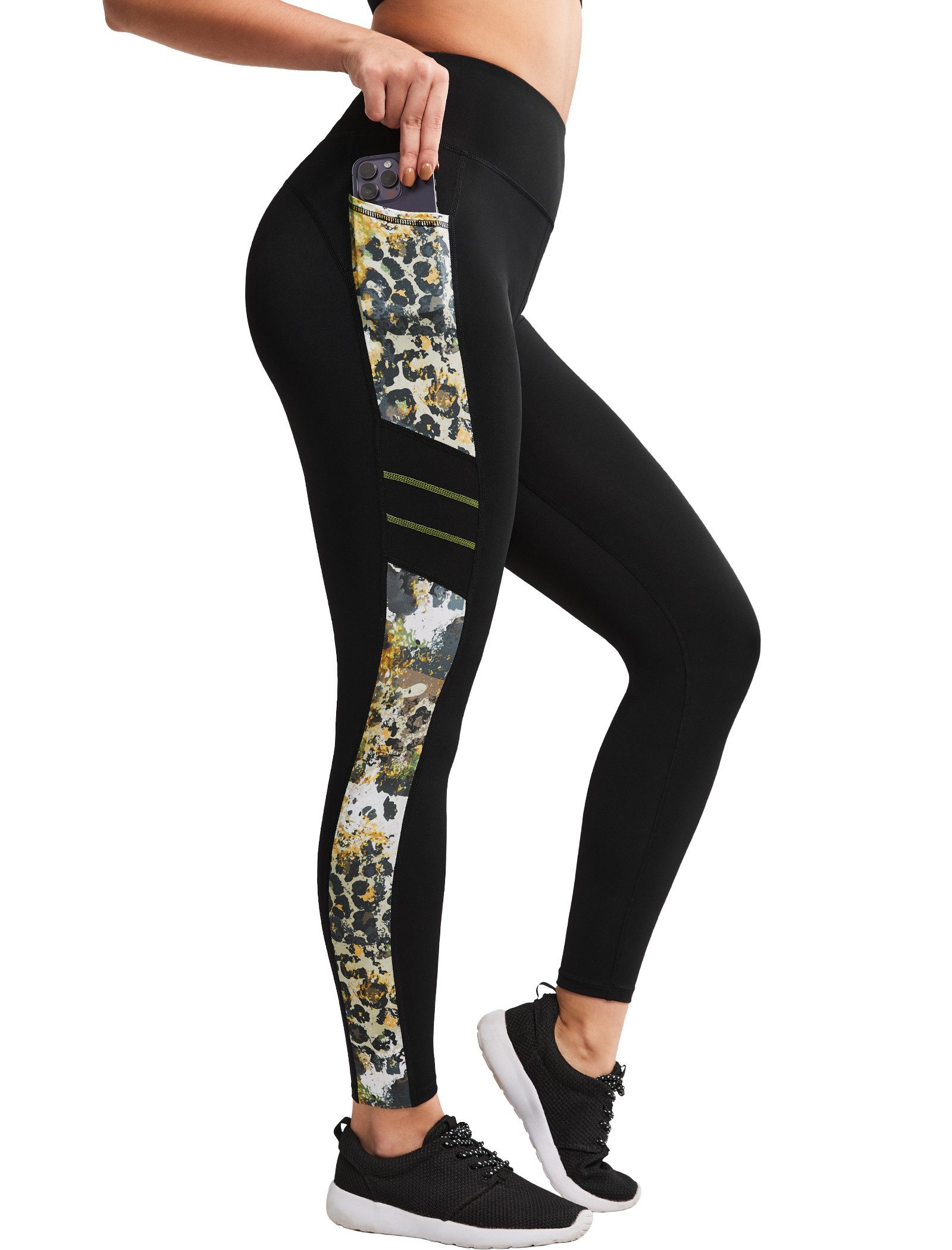 Yvette Leggings Printed Damen Sporthose mit Tache Blickdicht high waist 314 günstig online kaufen