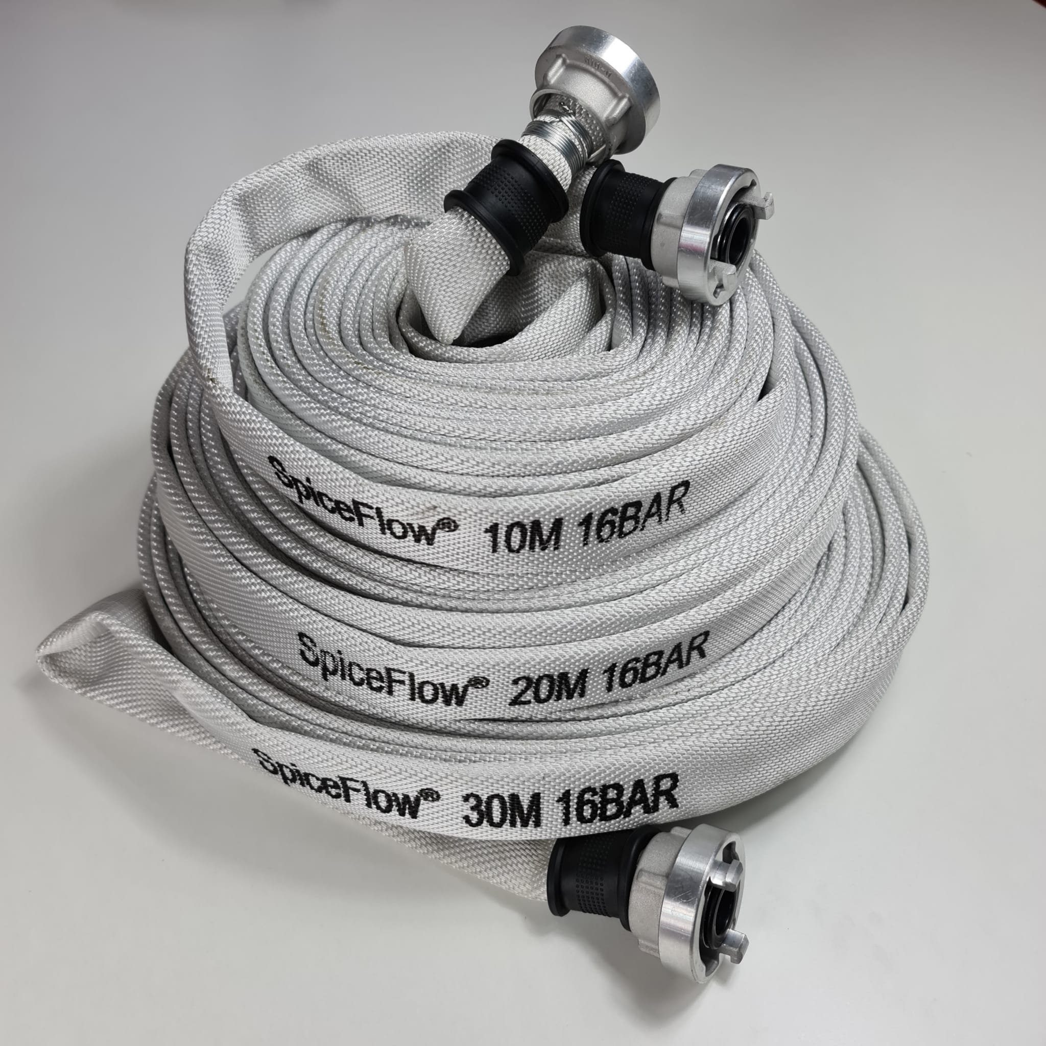 SpiceFlow Gartenschlauch Bauschlauch mit Storz-D 30 Meter, Storz-D-Anschlusskupplungen