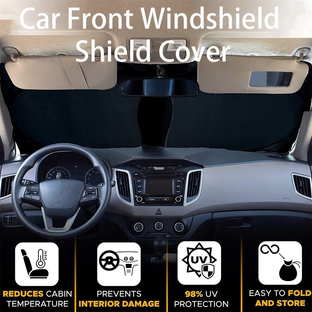 Rutaqian Autosonnenschutz Frontfenster Auto Abdeckung Sonnenschutz UV-Schutz Zubehör Hitzeschutz