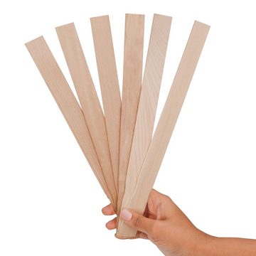 Belle Vous Kantholz Holzhandwerk Spatel: 25er-Pack Holzrührstäbchen, Wooden Craft Spatulas: 25-Pack Stir Sticks