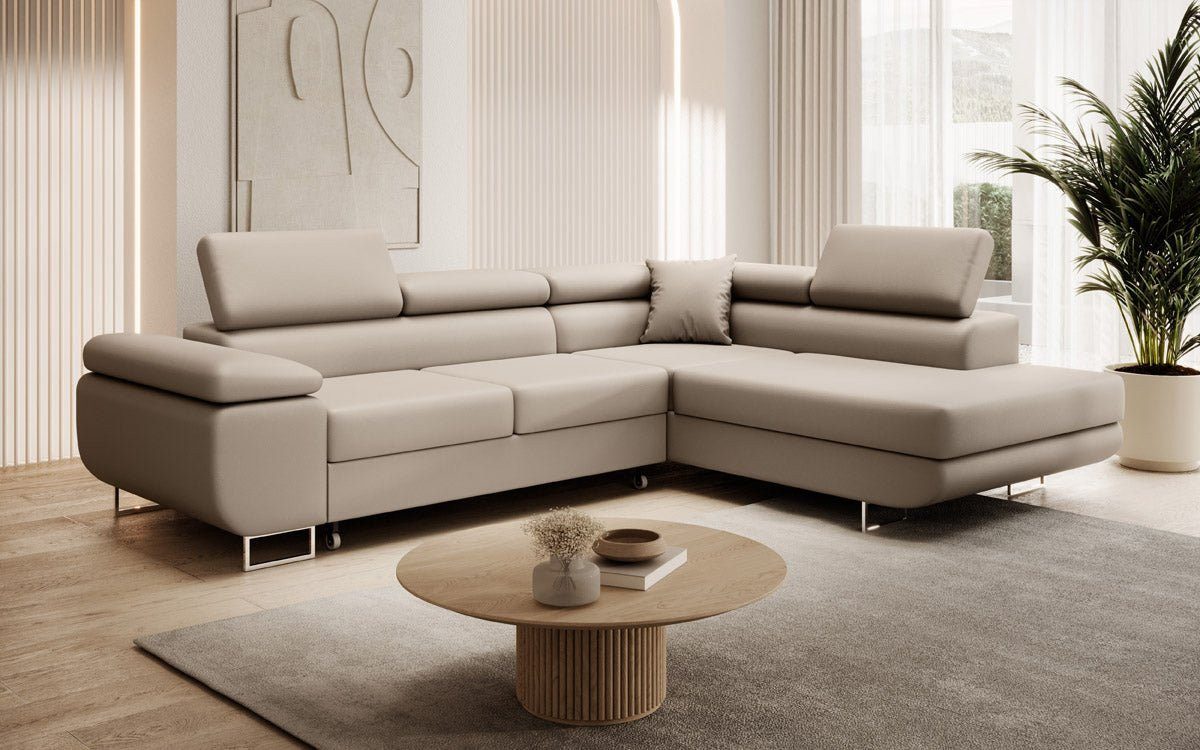 Luxusbetten24 Schlafsofa Designer Sofa Aston Kunstleder, günstig online kaufen