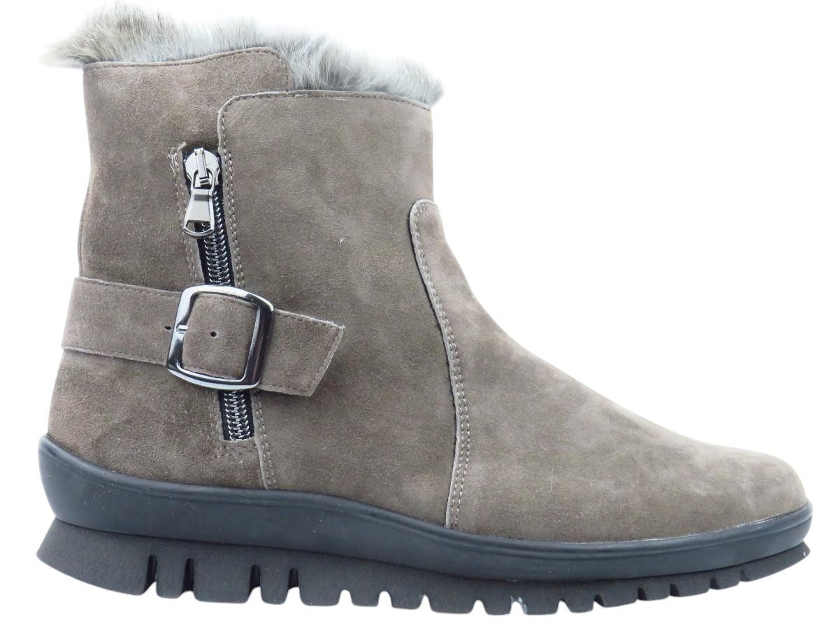Frida fango/natur Stiefelette