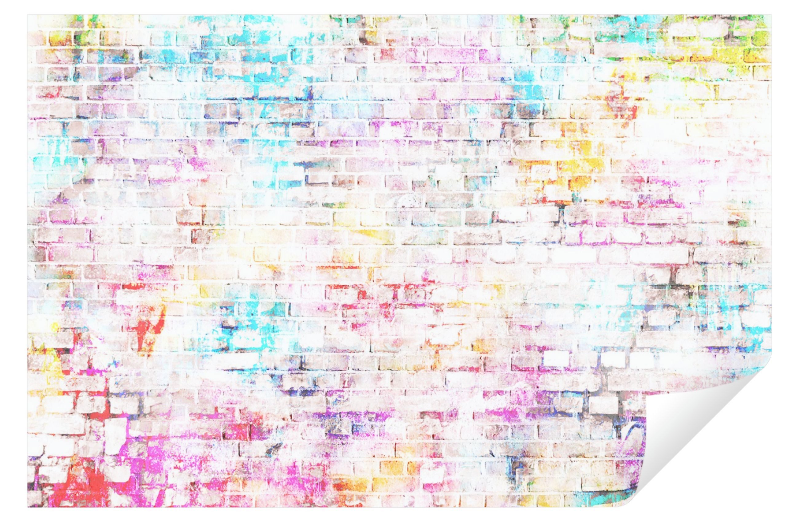 Wallarena Fototapete Kinderzimmer Mädchen Ziegel Steinoptik Stein Wohnzimme günstig online kaufen