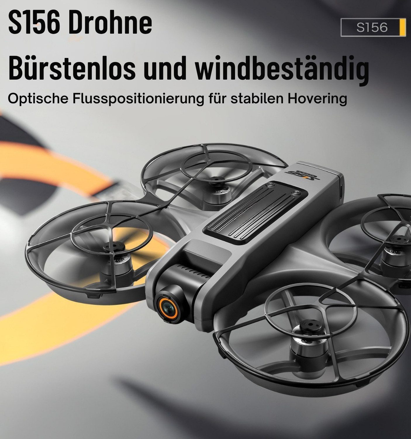 Goldstern-Tech RC-Quadrocopter Drohne (mit 12,5-cm Full-HD Display-Fernsteuerung bis 60min Flugzeit, komplett geschütztem Propellerdesign inkl. 8GB SD-Karte), Dualkamera mit 90° Winkel & 50x Zoom, Optical-Flow, Brushless-Motoren