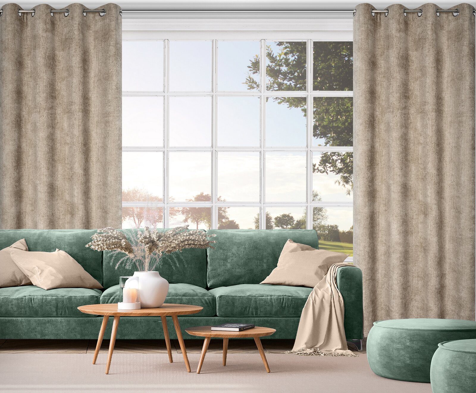 Eurofirany Vorhang Chenille Vorhänge, dicke Winter-Vorhänge, Blickdicht, 28 günstig online kaufen