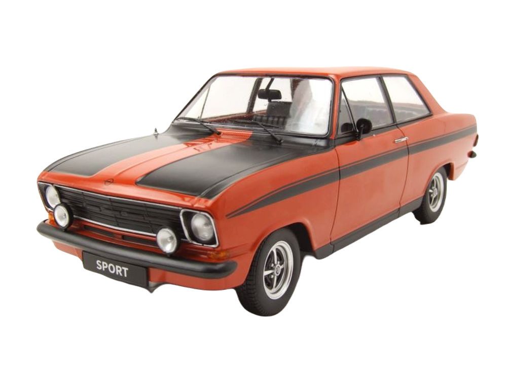 KK Scale Modellauto Opel Kadett B Sport 1973 rot schwarz, Maßstab 1:18