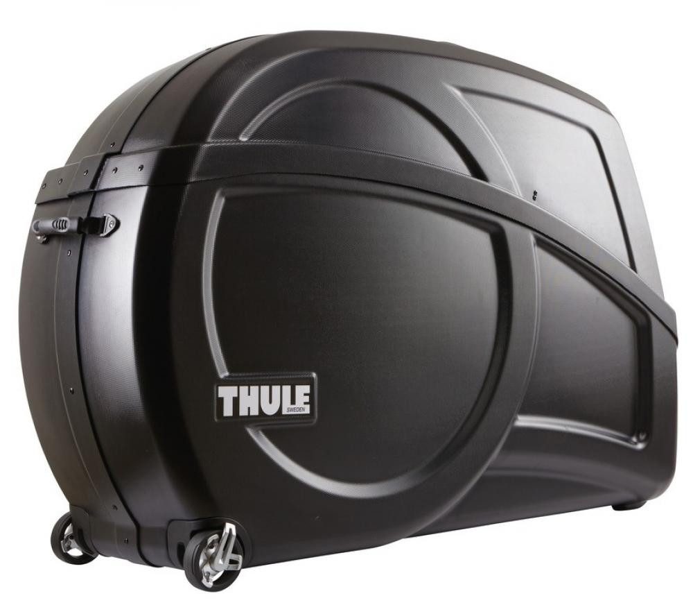 Thule Fahrradkoffer Thule Round Transit schwarz mit integrierten Montageständer