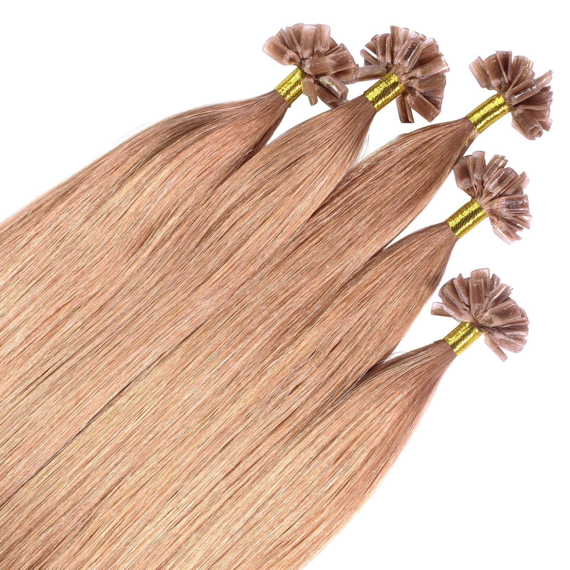 hair2heart Echthaar-Extension Premium Bonding Extensions #8/01 Hellblond Natur-Asch 50cm