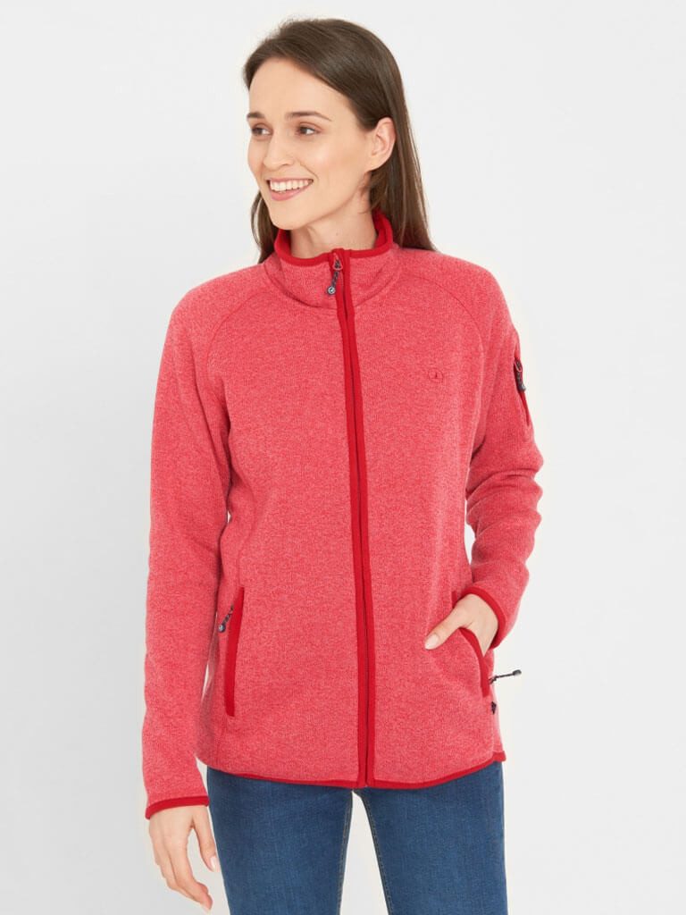 Sea Ranch Fleecejacke Damen Fleece-Strickjacke Eleana mit Stehkragen und Reißverschluss