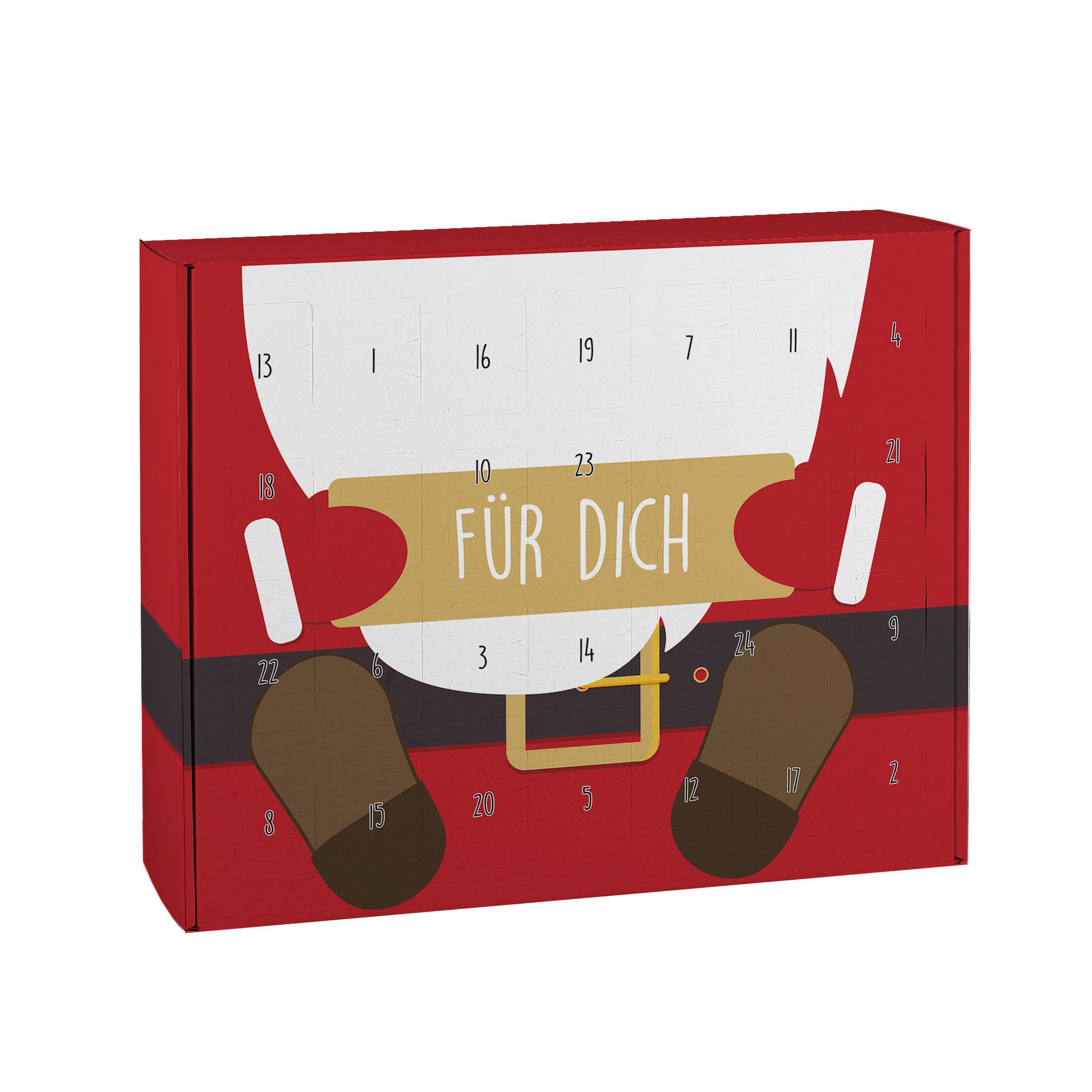 Herz & Heim befüllbarer Adventskalender mit festlichen Motiven zu Weihnachten - DIY Adventskalender, zum selbst Befüllen, aus stabiler Pappe