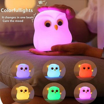 HYTIREBY LED Schreibtischlampe Eule LED Schreibtischlampe, Schreibtischlampe Kinder, LED Farbwechsel Schreibtischlampe Kinderzimmer