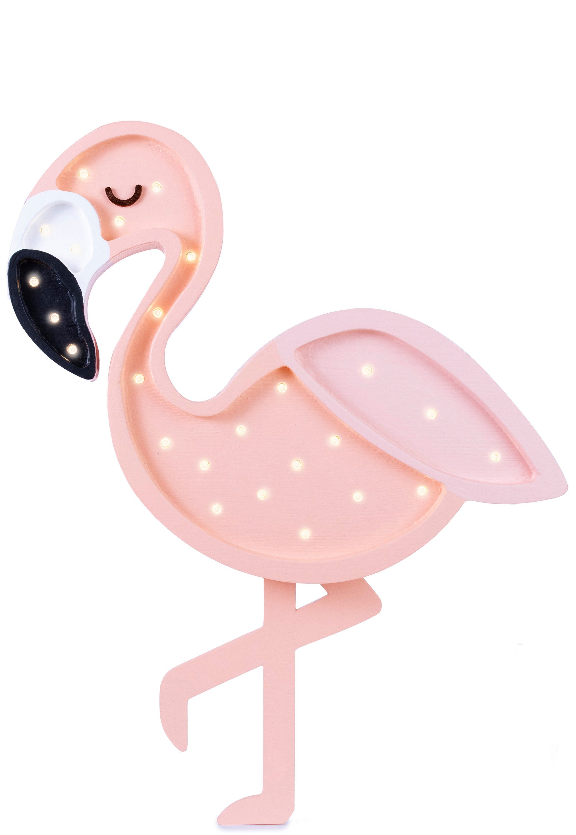 little lights LED Wandleuchte Flamingo, Dimmfunktion, Leuchtdauer einstellbar, Nachtlichtfunktion, LED fest integriert, Warmweiß, mit Dimmer und Fernbedienung, Timer, Bulli, Bus, Made in Europe