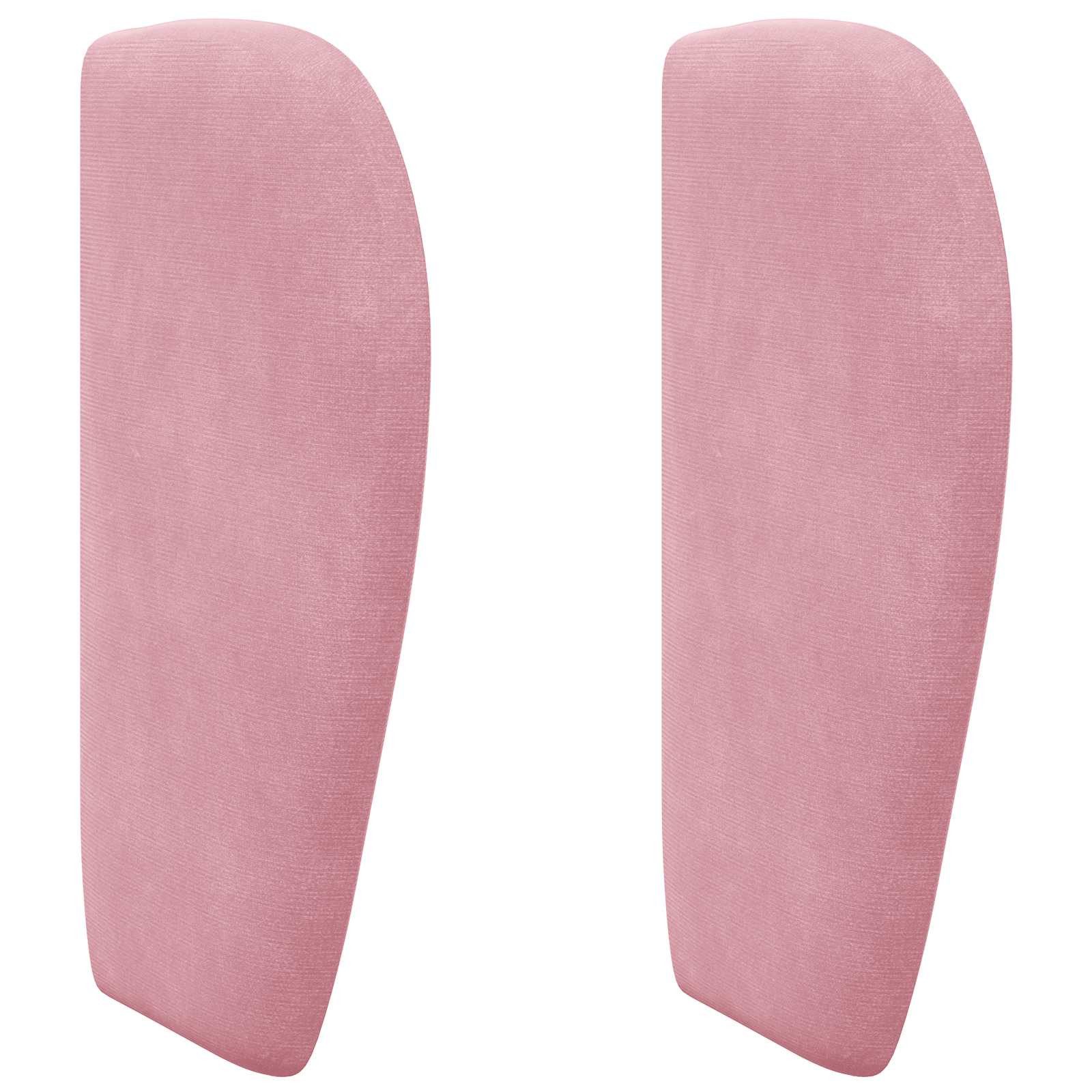vidaXL Bett Kopfteil Ohr Rosa Samt (1-tlg)