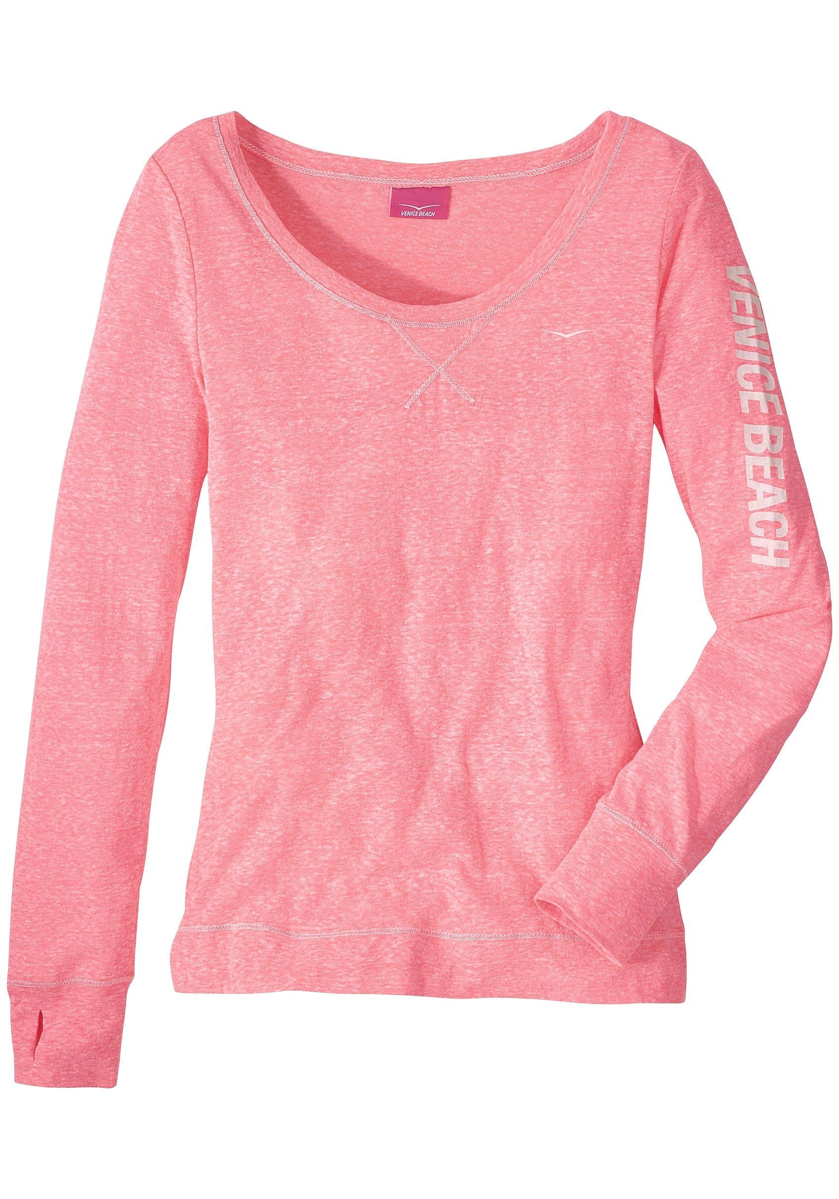 Venice Beach Langarmshirt mit sportlichem Logoprint, sportlich-casual. € 29,99