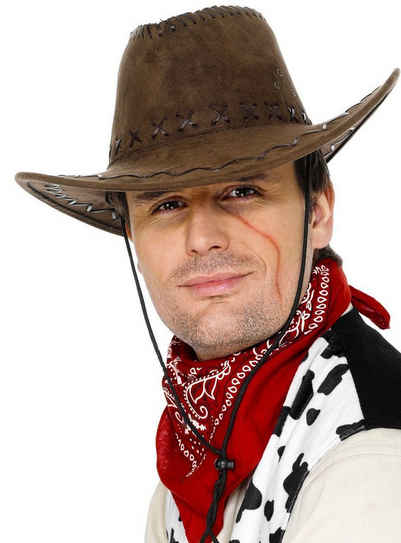 Smiffys Kostüm Klassischer Cowboyhut, Obligatorisches Kostüm-Accessoire für Western-Helden