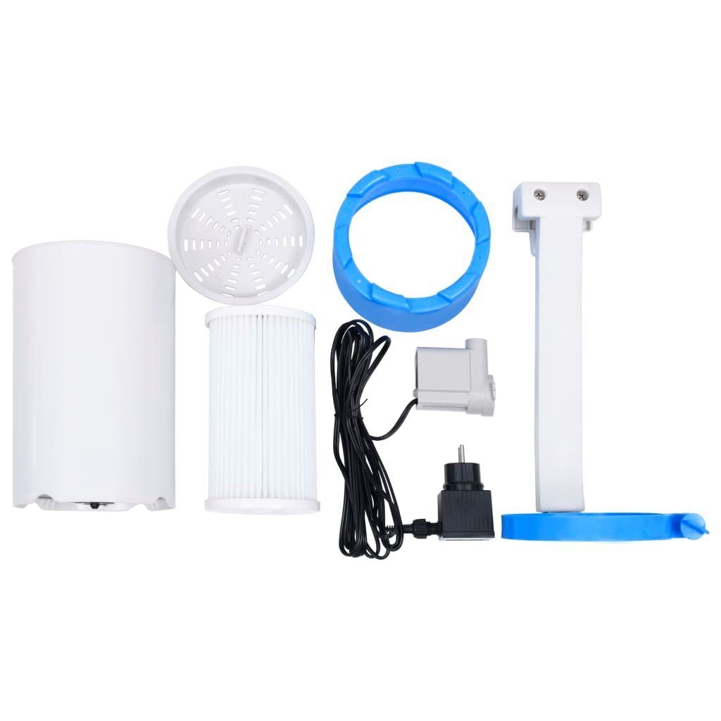 vidaXL Skimmer Pool Einhängeskimmer und Pumpe mit Adapter 16 cm Kunststoff