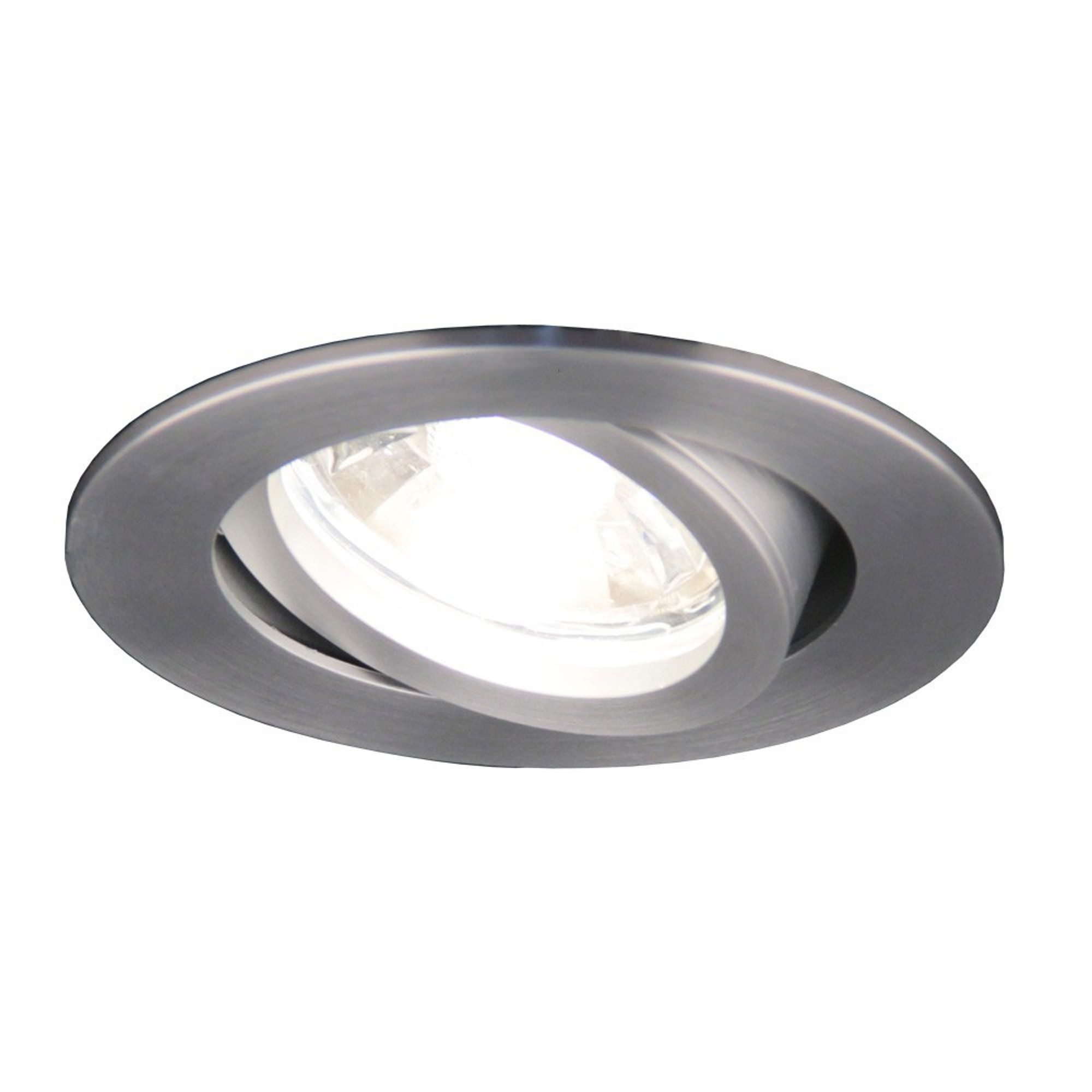 Licht-Trend Einbauleuchte LED-Spot IP44 Brandschutz schwenkbar Alu-Matt, Warmweiß